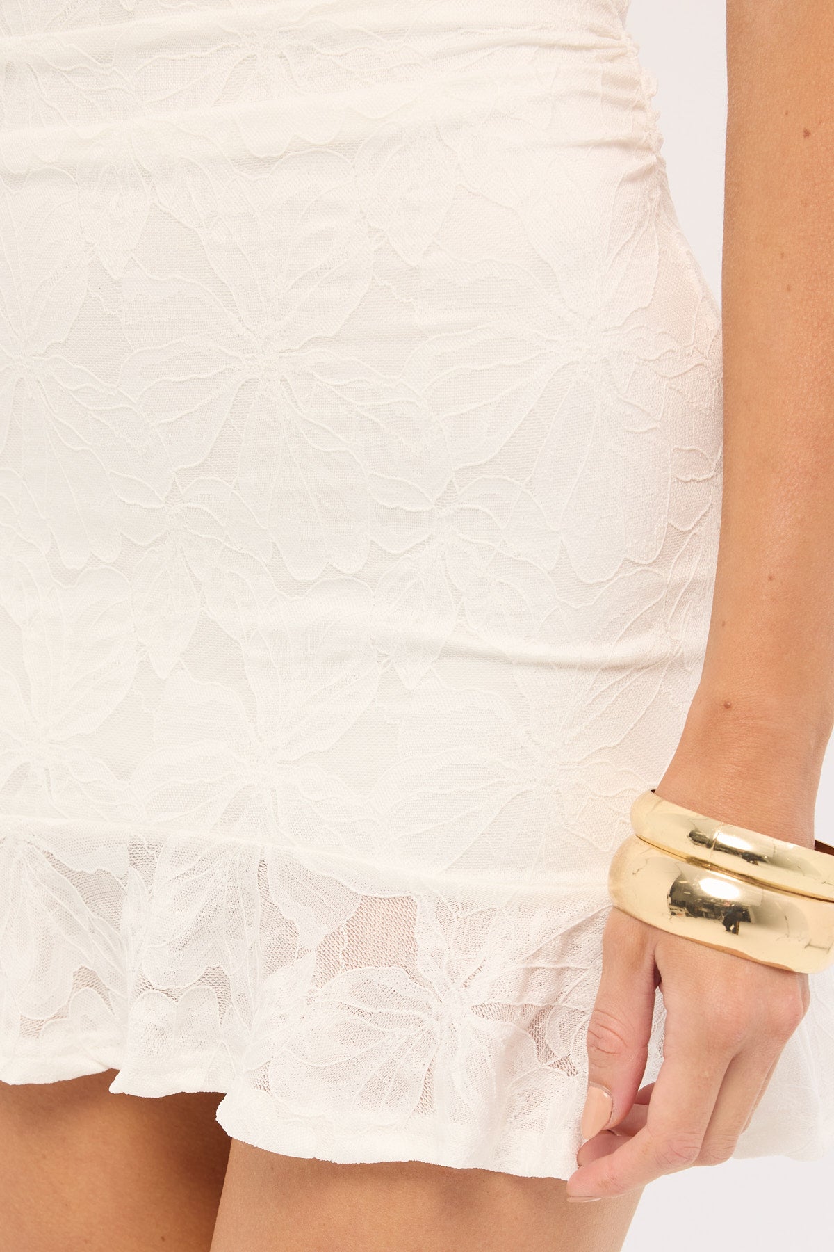 Perfect Stranger Lilo Lace Mini Dress White