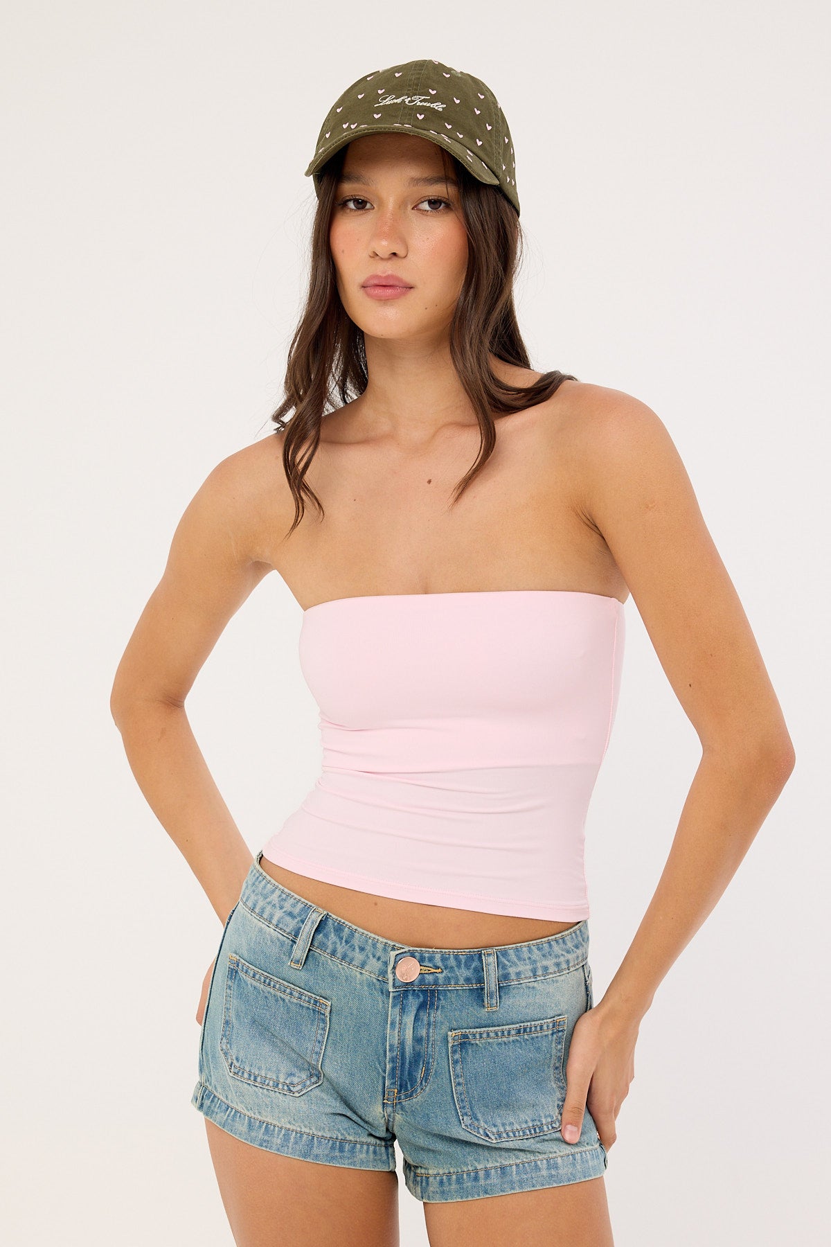 L&t Strapless Tube Top Pink