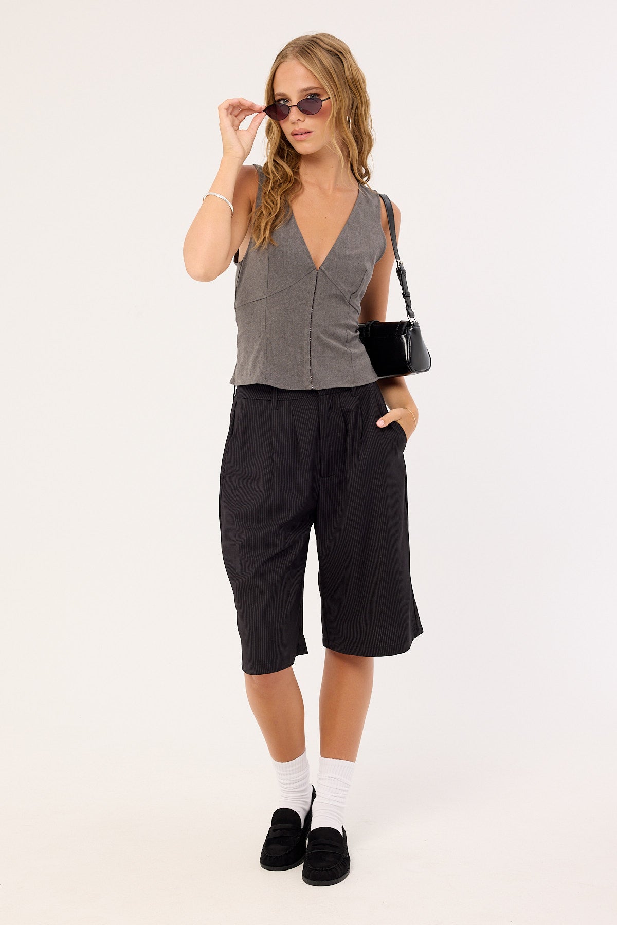 Motel Salpa Top Tailoring Charcoal