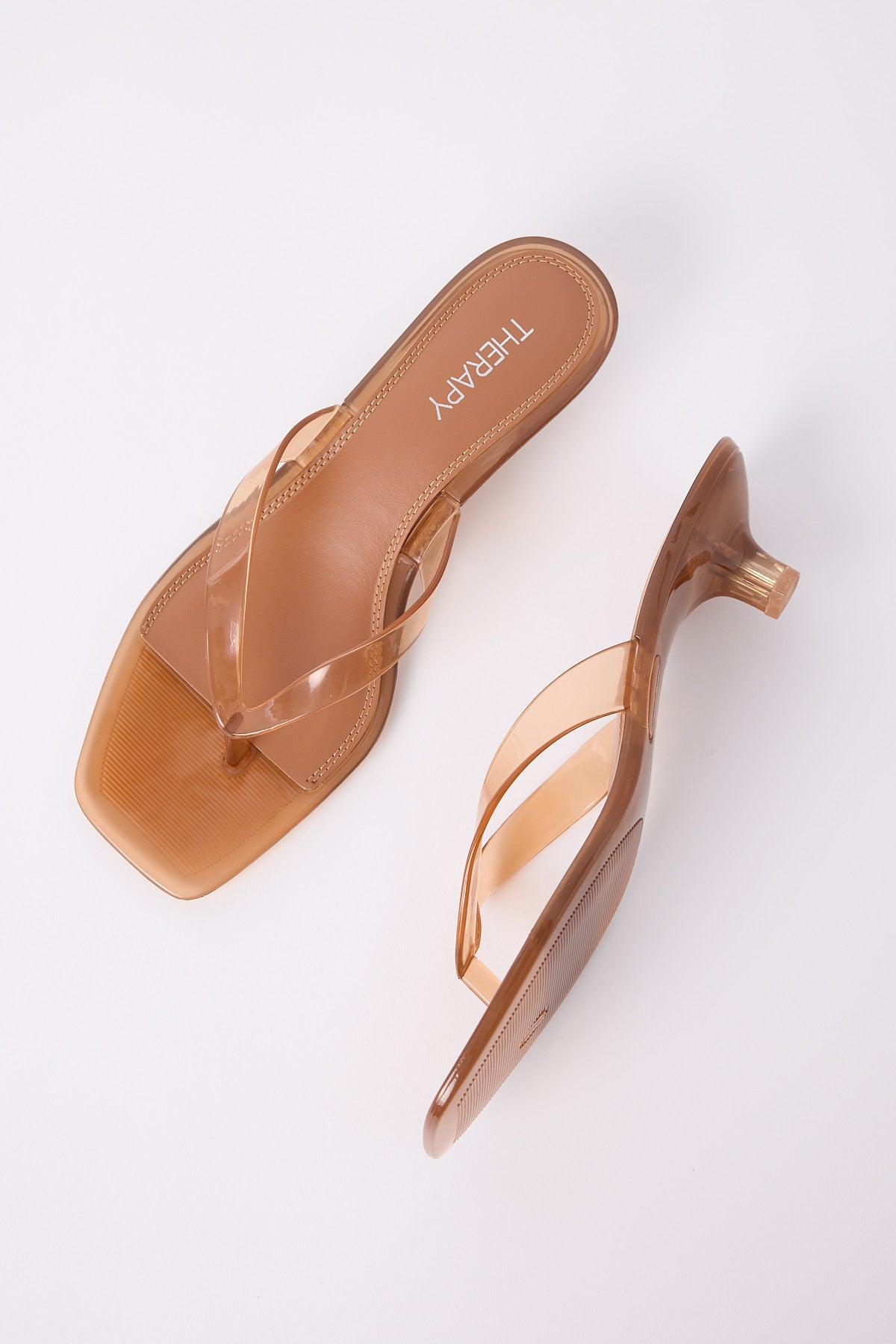 Therapy Jellyz Thong Heel Toffee