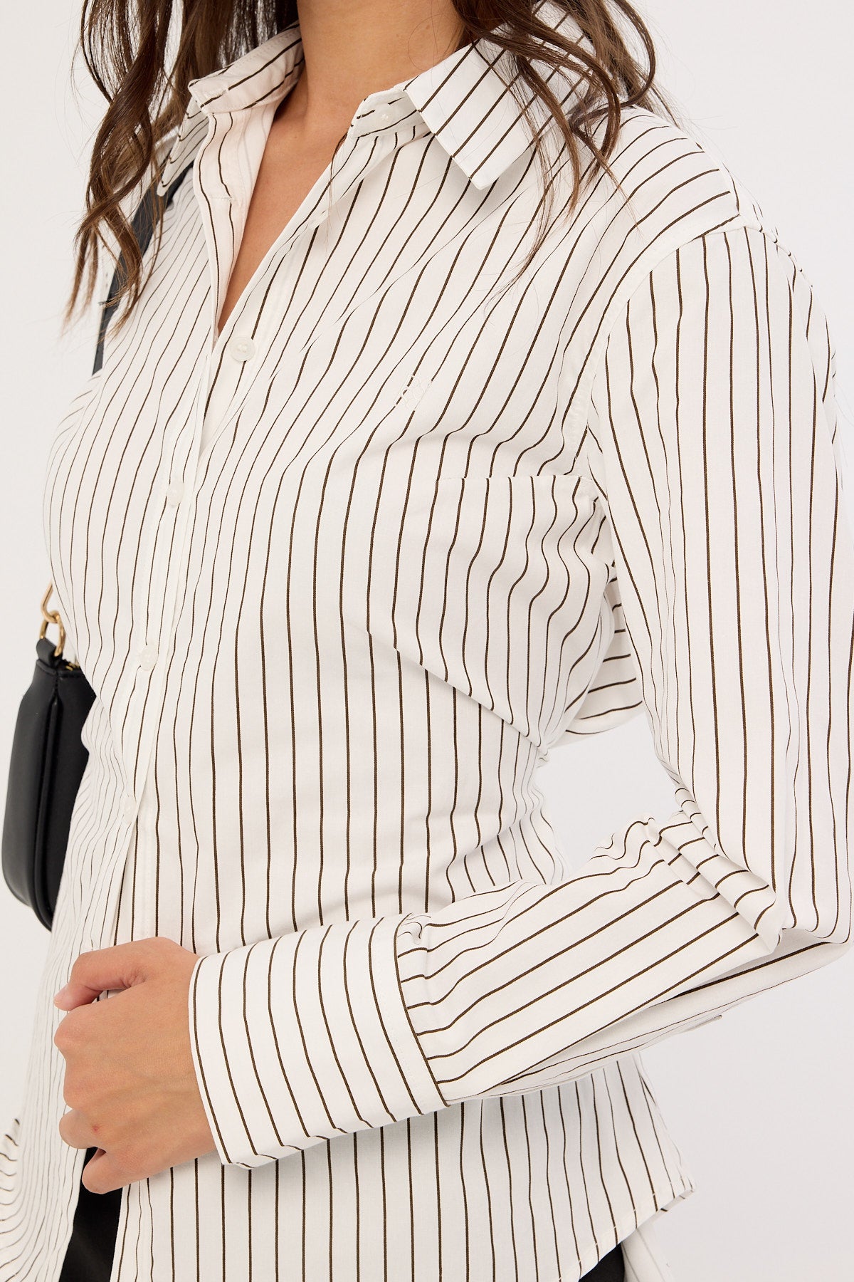 Perfect Stranger Hudson Tie Back Shirt White Stripe