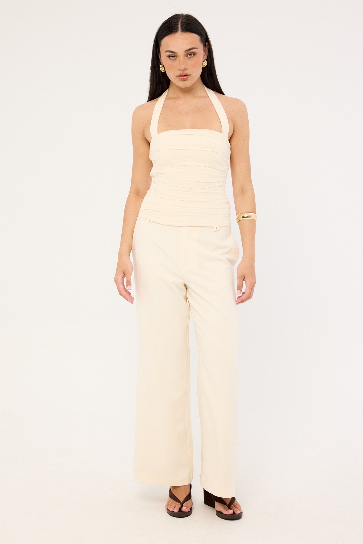 Perfect Stranger Talissa Halter Top Cream