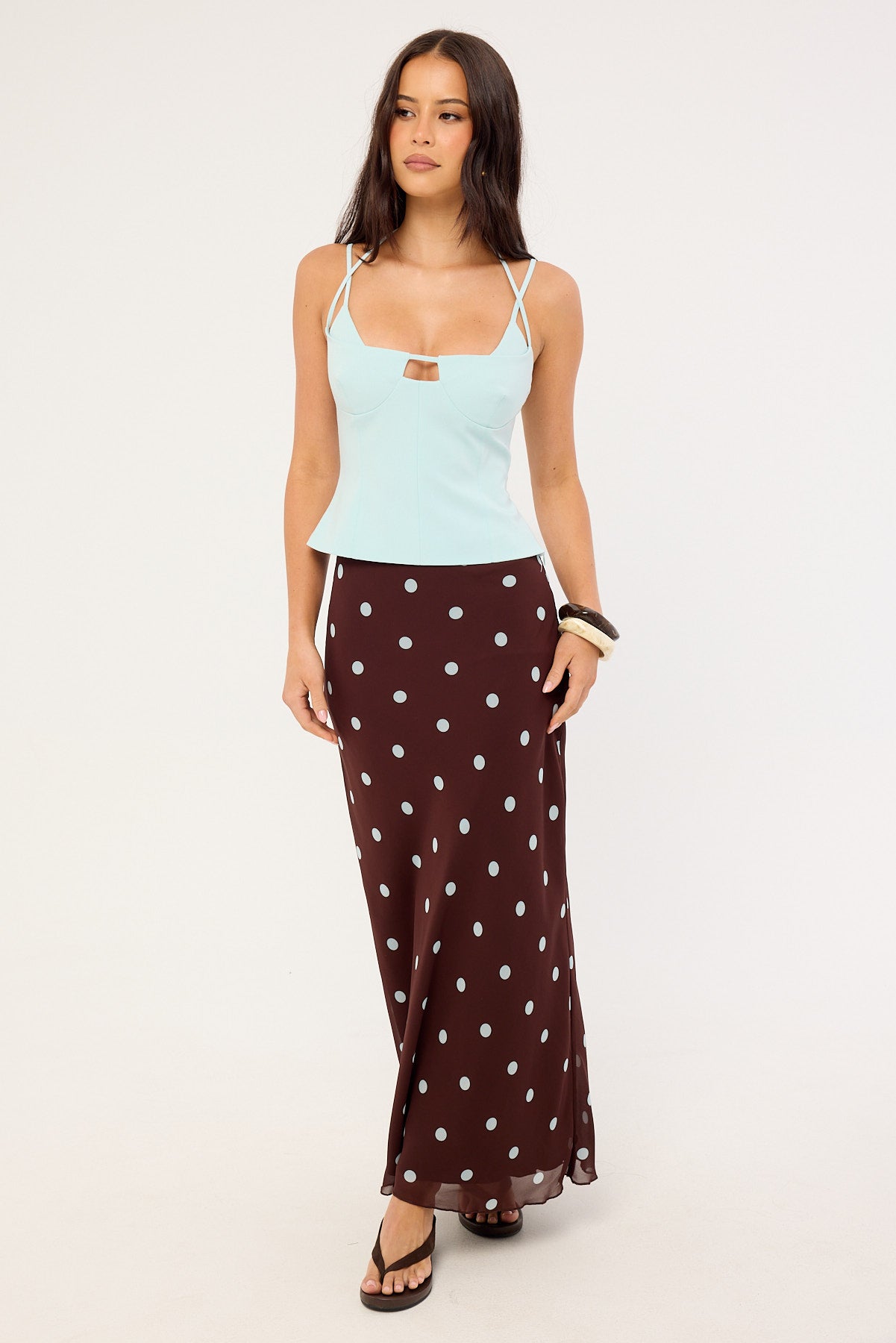 Perfect Stranger Calla Corset Top Blue