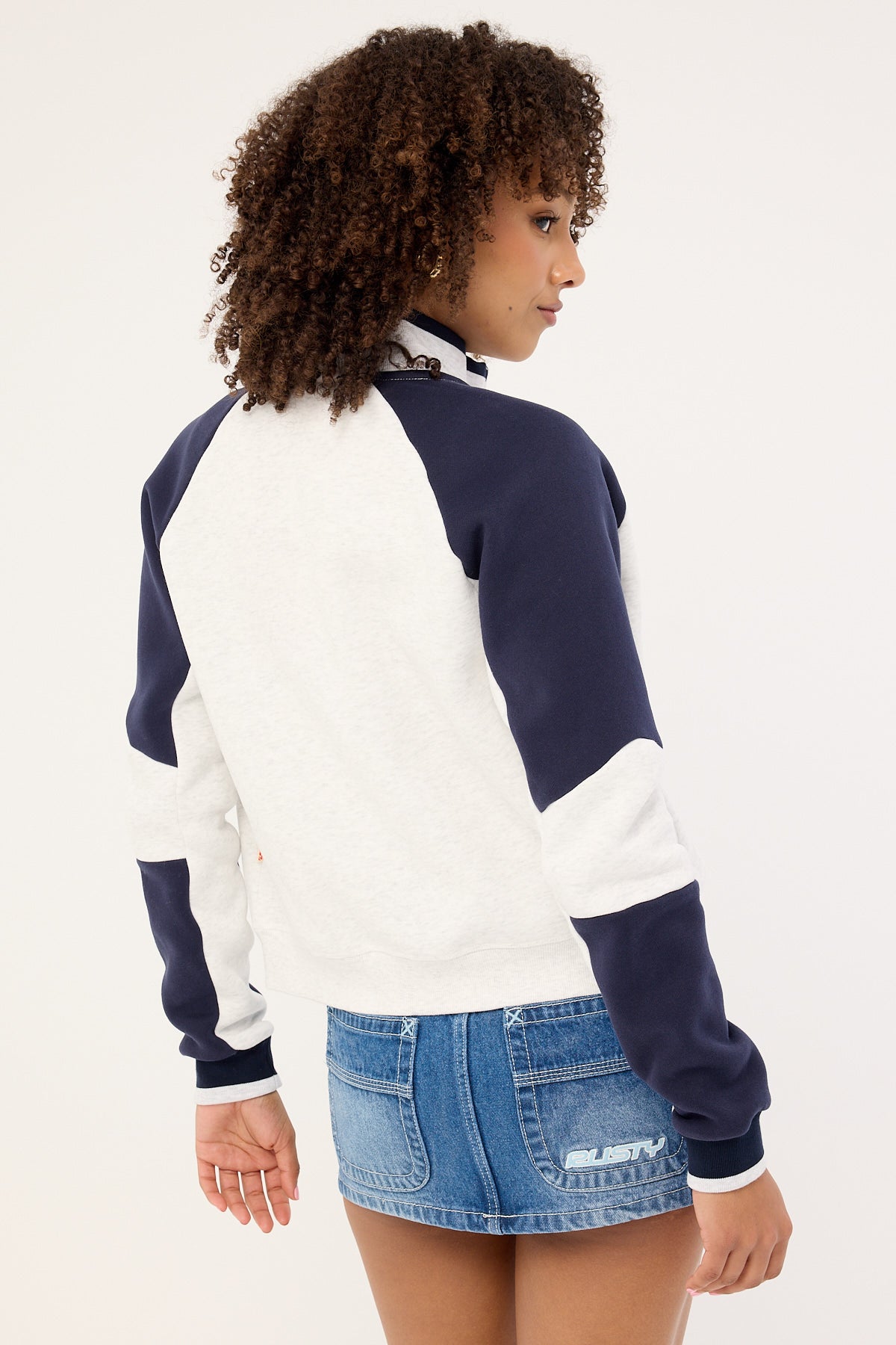 Rusty Day Dreamer Funnel Neck Fleece Ecru Marle