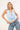 Motel Yukari Plunge Top Burnout Mesh Blue
