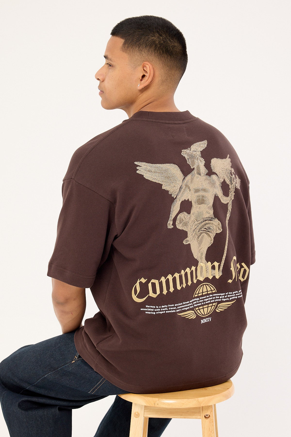 Common Need Hermes Loopback Heavyweight Easy Tee Coffee Brown