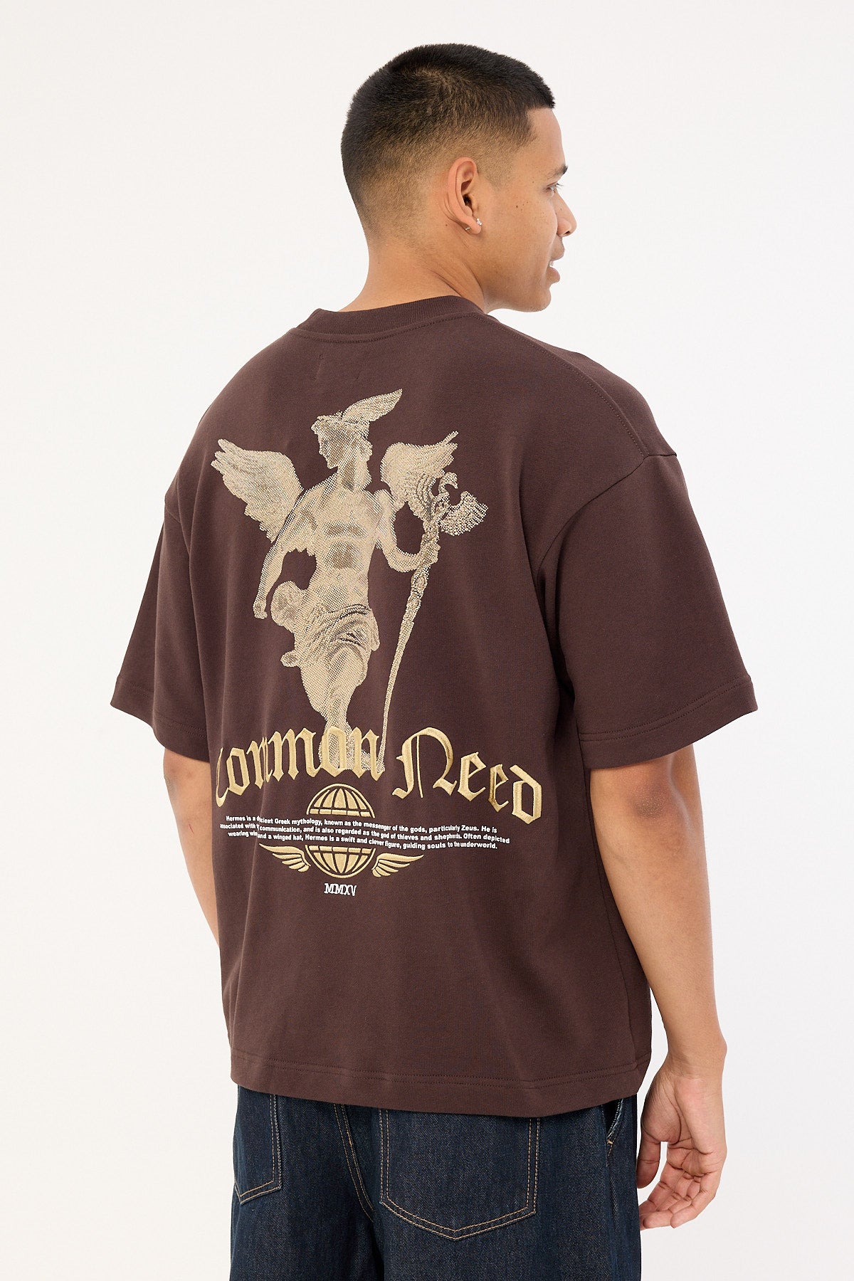 Common Need Hermes Loopback Heavyweight Easy Tee Coffee Brown