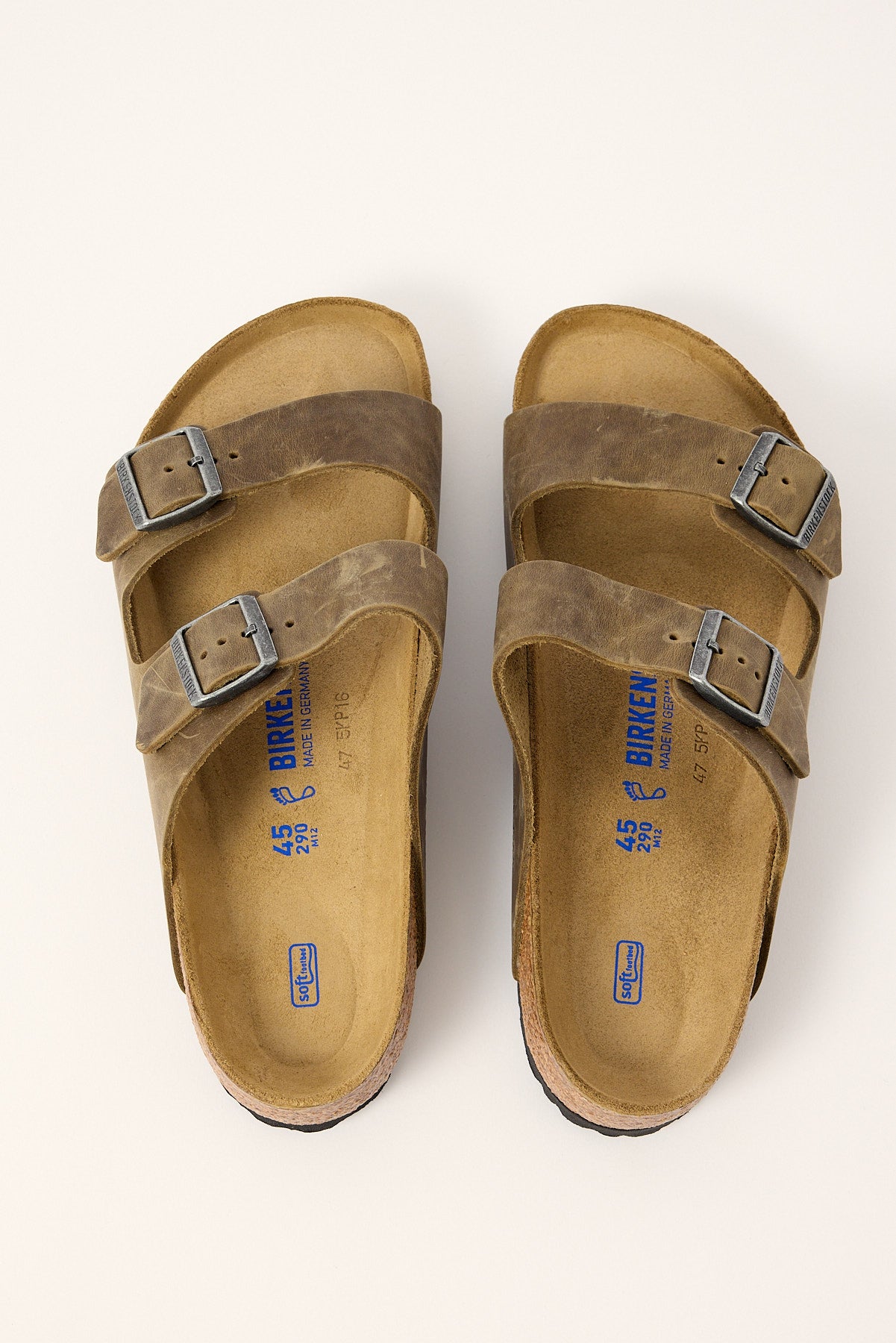 Birkenstock Arizona SFB Oiled Leather Faded Khaki