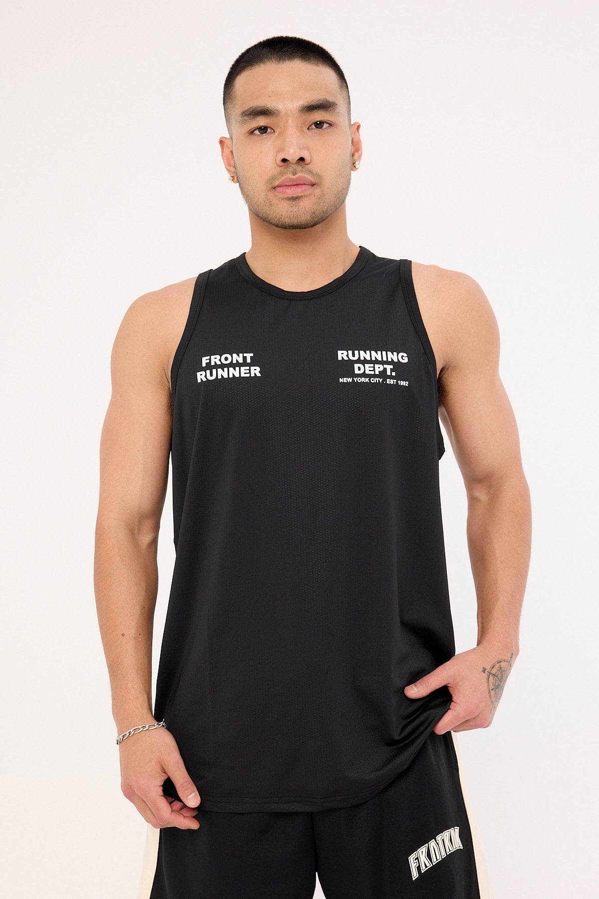 Front Runner Running Dept Training Singlet Black
