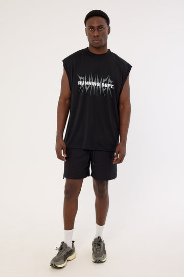 Front Runner Tribal Running Dept Tank Black