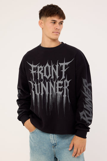 Front Runner Waffle Knit Black