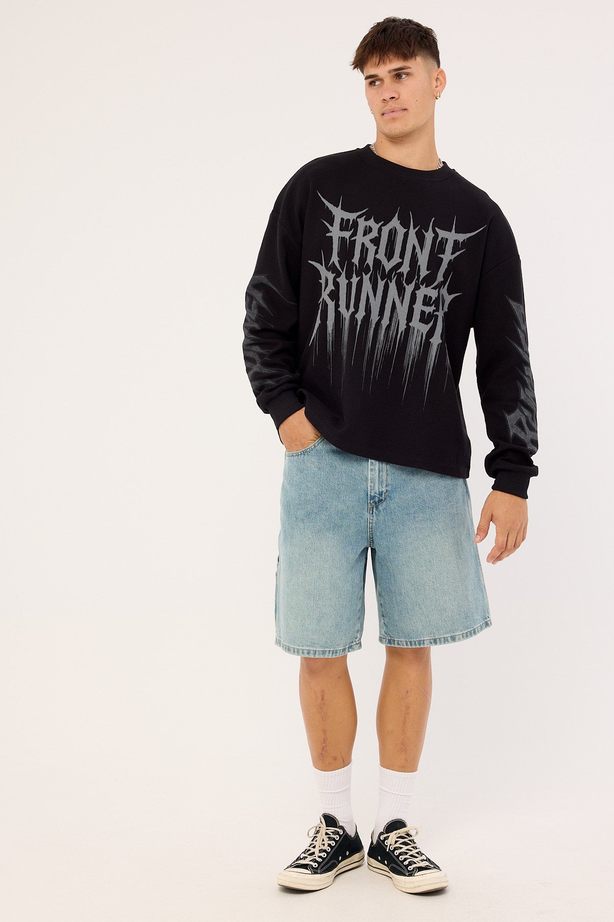 Front Runner Waffle Knit Black