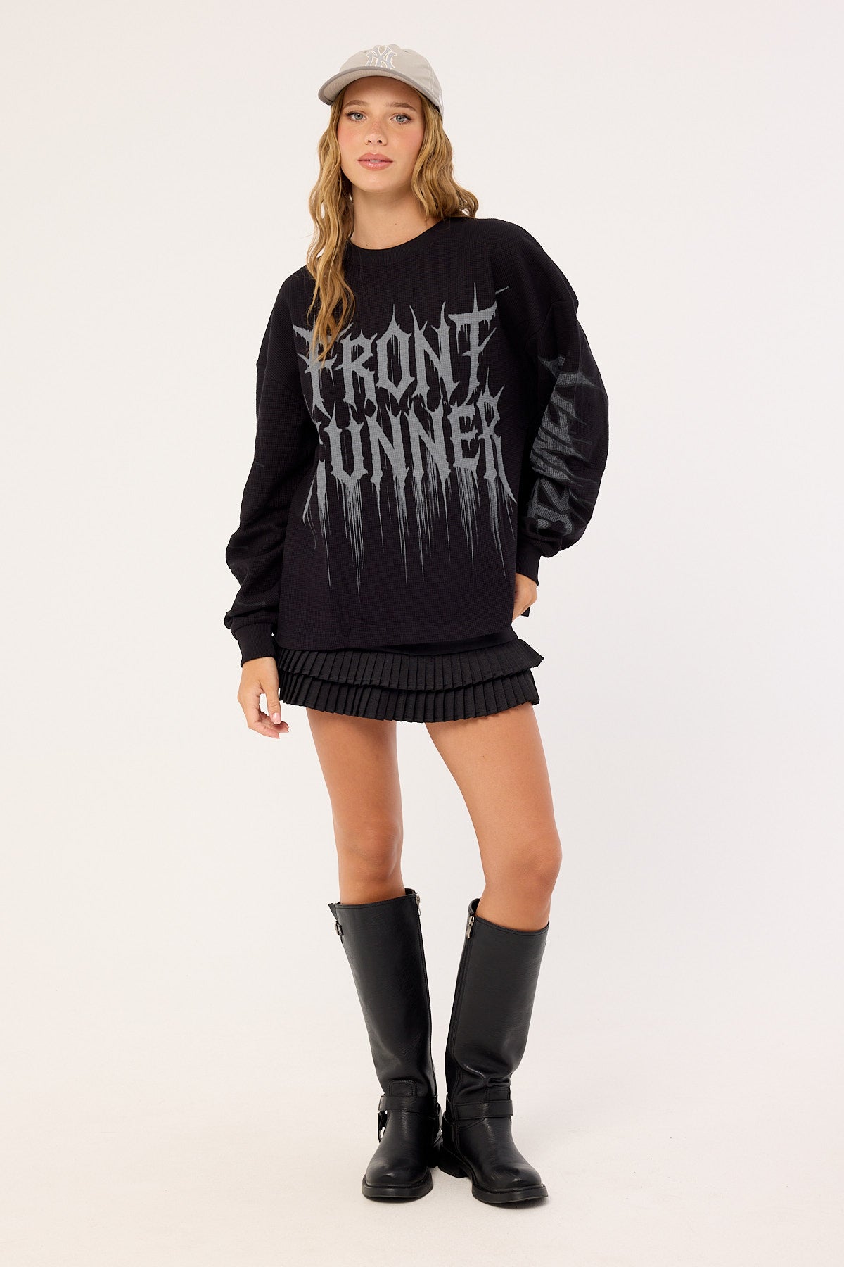 Front Runner Waffle Knit Black