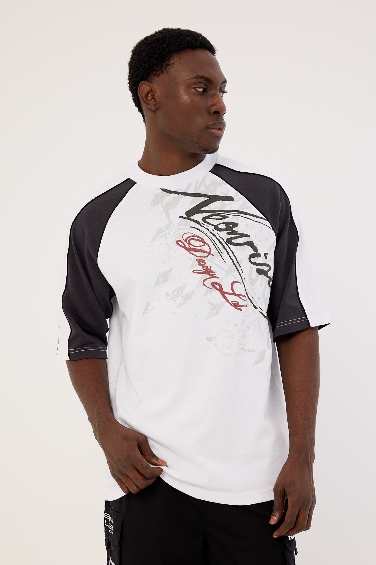 Neovision Wreckage Raglan Street Super Heavy Tee White/Asphalt