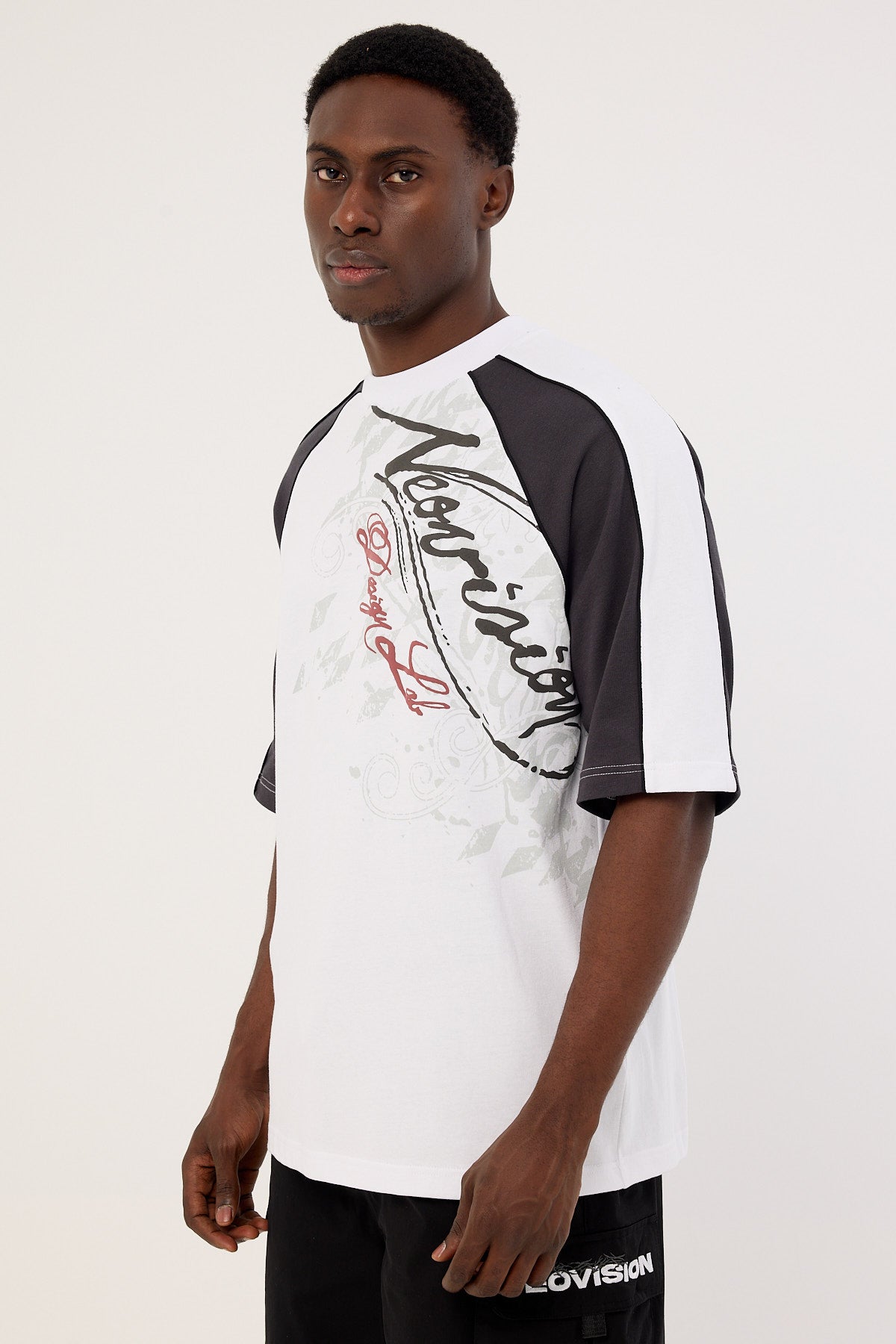Neovision Wreckage Raglan Street Super Heavy Tee White/Asphalt