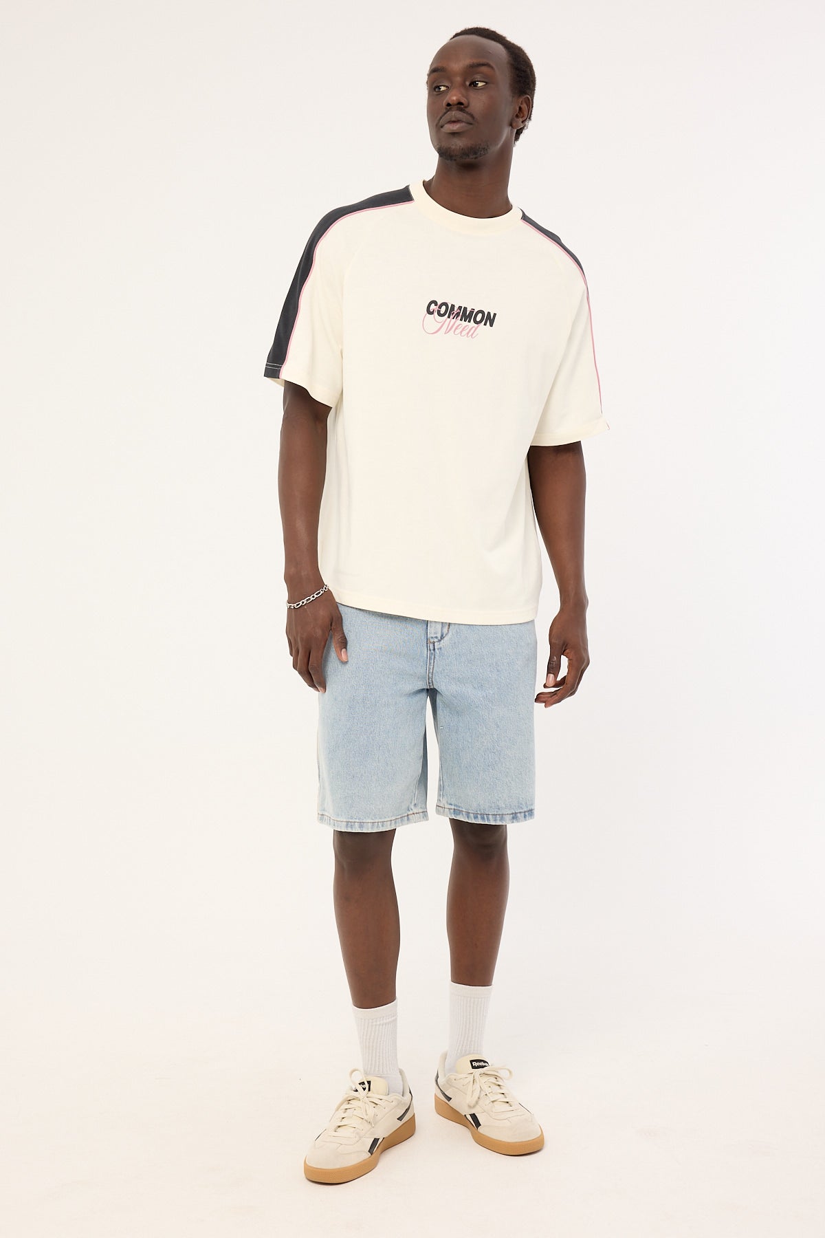 Common Need Knox Raglan Heavyweight Easy Tee Off White/Onyx