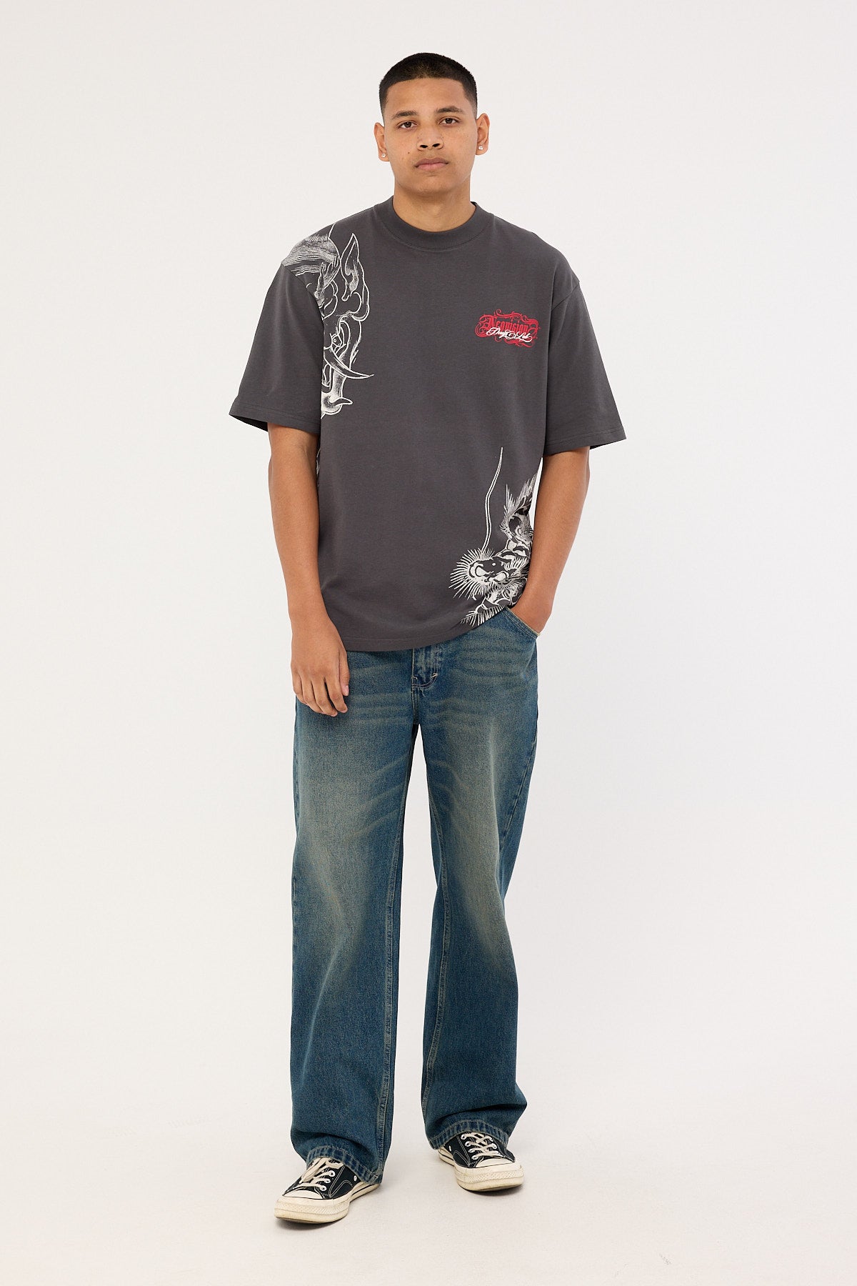 Neovision Yokai Oversize Super Heavy Tee Ash Black