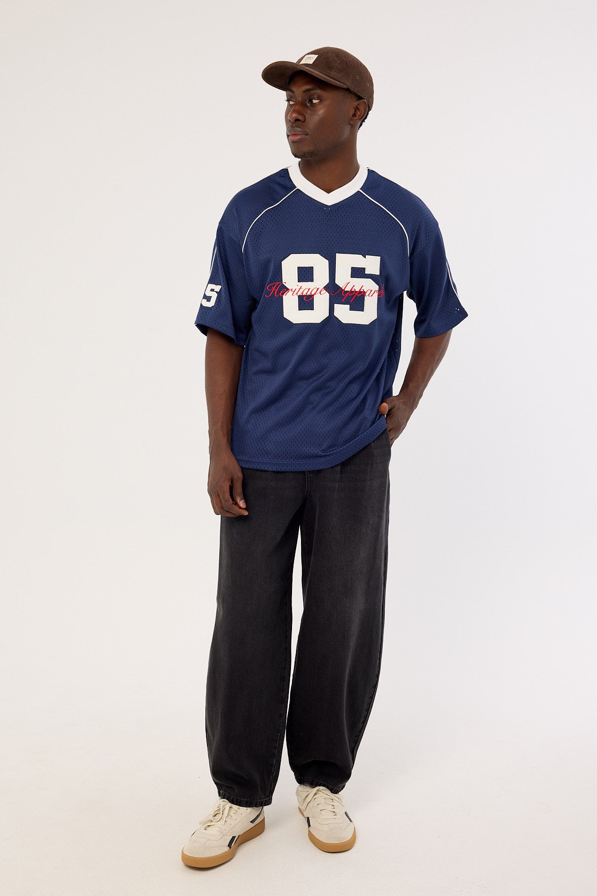 Common Need Jackson V-Neck Jersey Navy