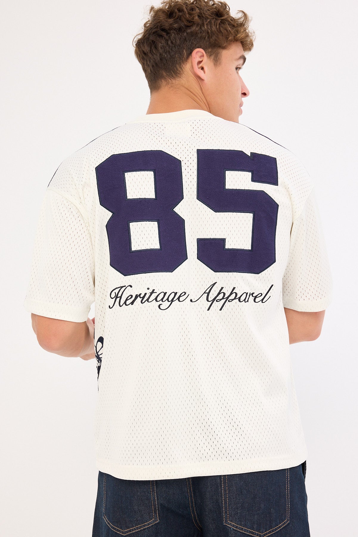 Common Need Koi Fish V-Neck Jersey Off White