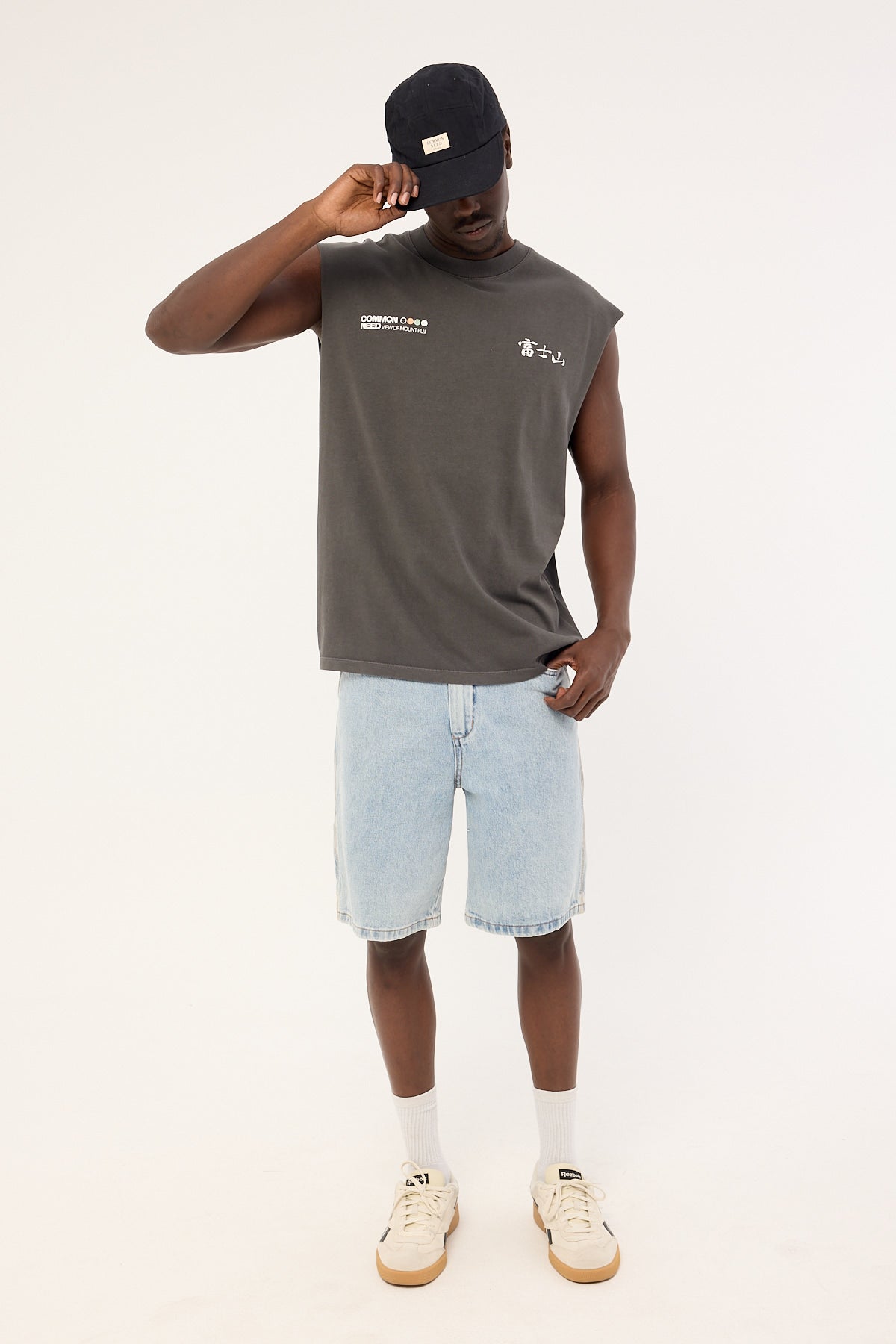 Common Need Fuji Muscle Tank Washed Black