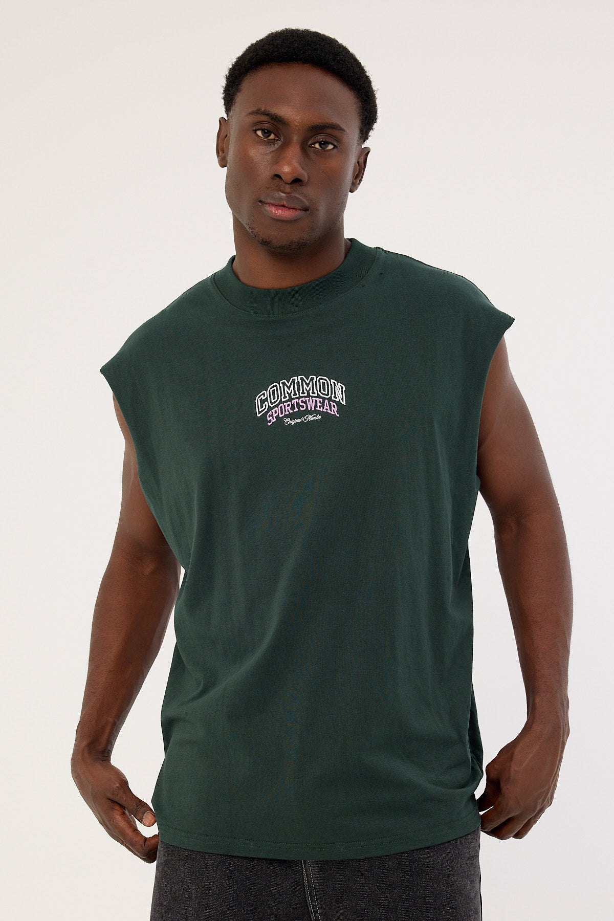 Common Need Tackle Muscle Tank Dark Green