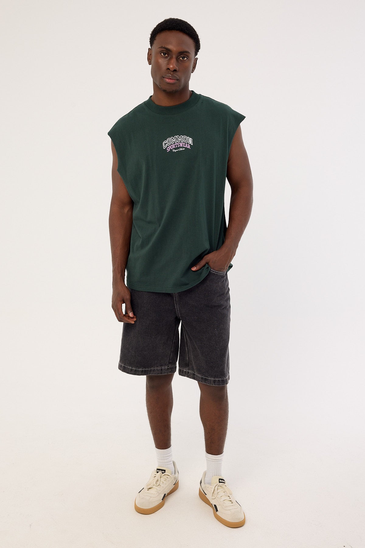 Common Need Tackle Muscle Tank Dark Green