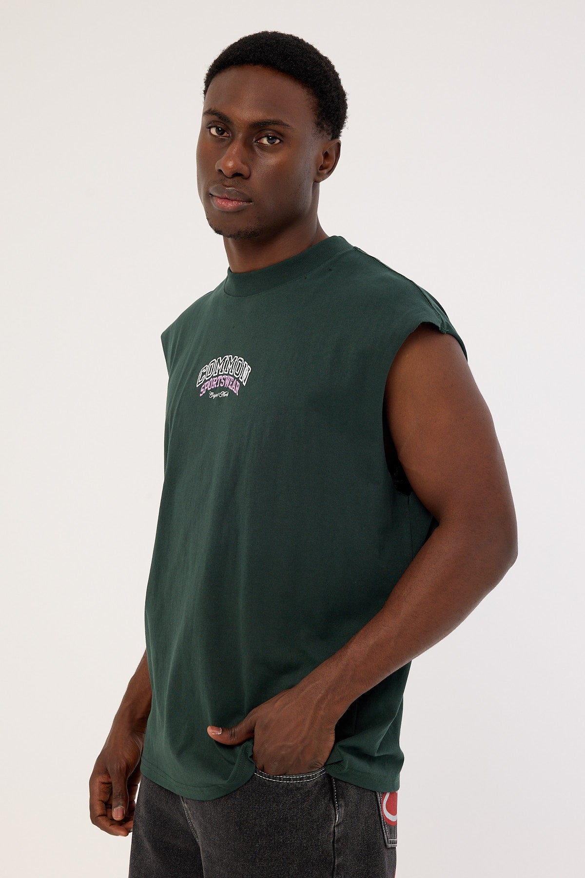 Common Need Tackle Muscle Tank Dark Green