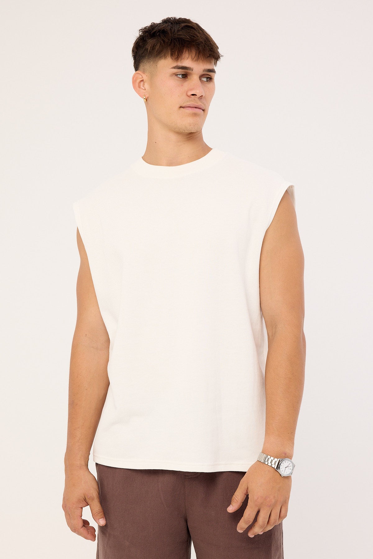 Common Need Lucian Ottoman Muscle Tank Off White