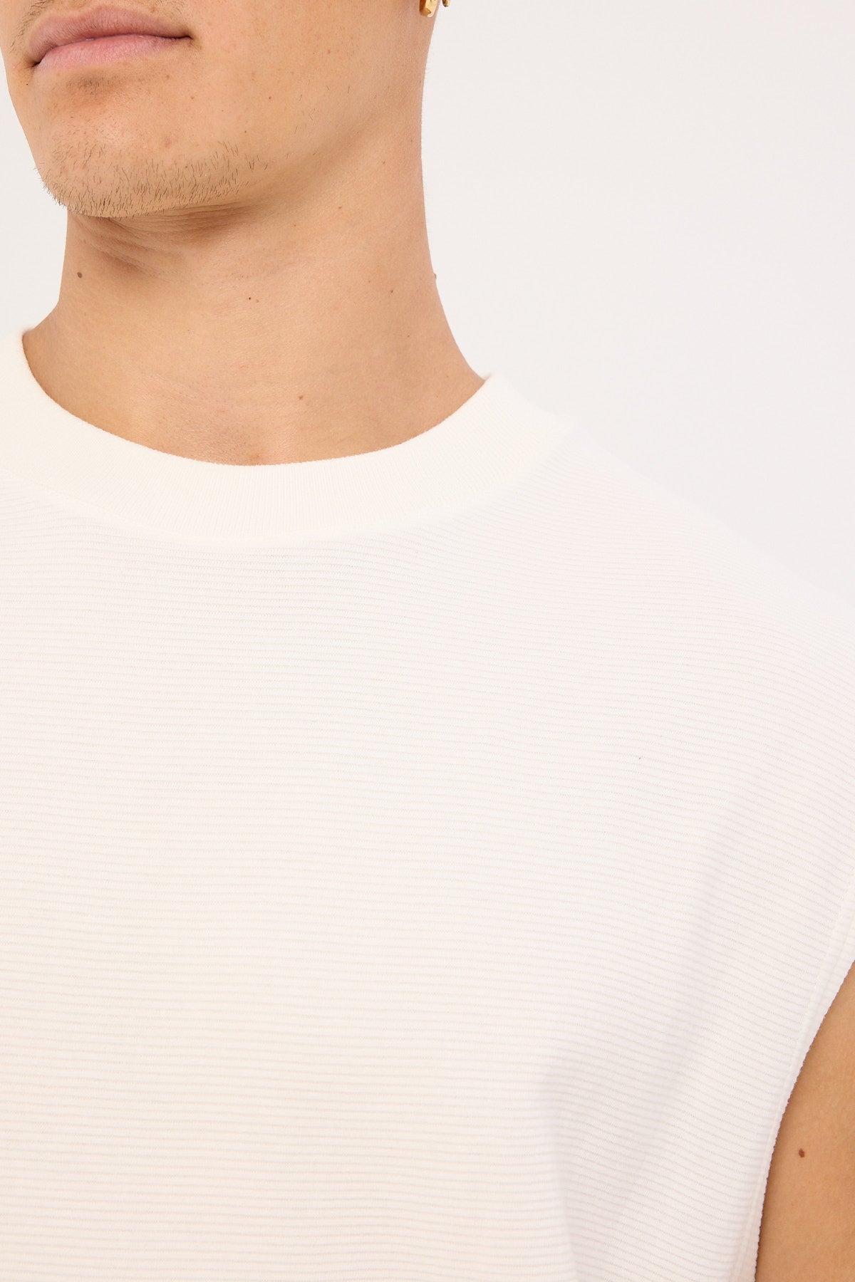 Common Need Lucian Ottoman Muscle Tank Off White