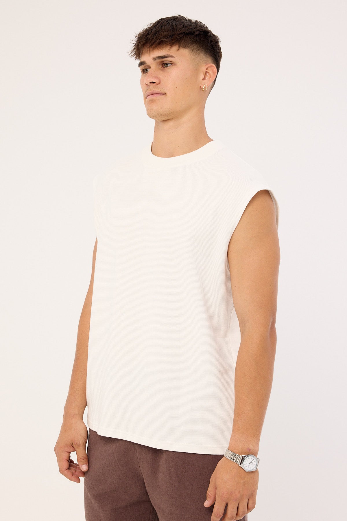 Common Need Lucian Ottoman Muscle Tank Off White