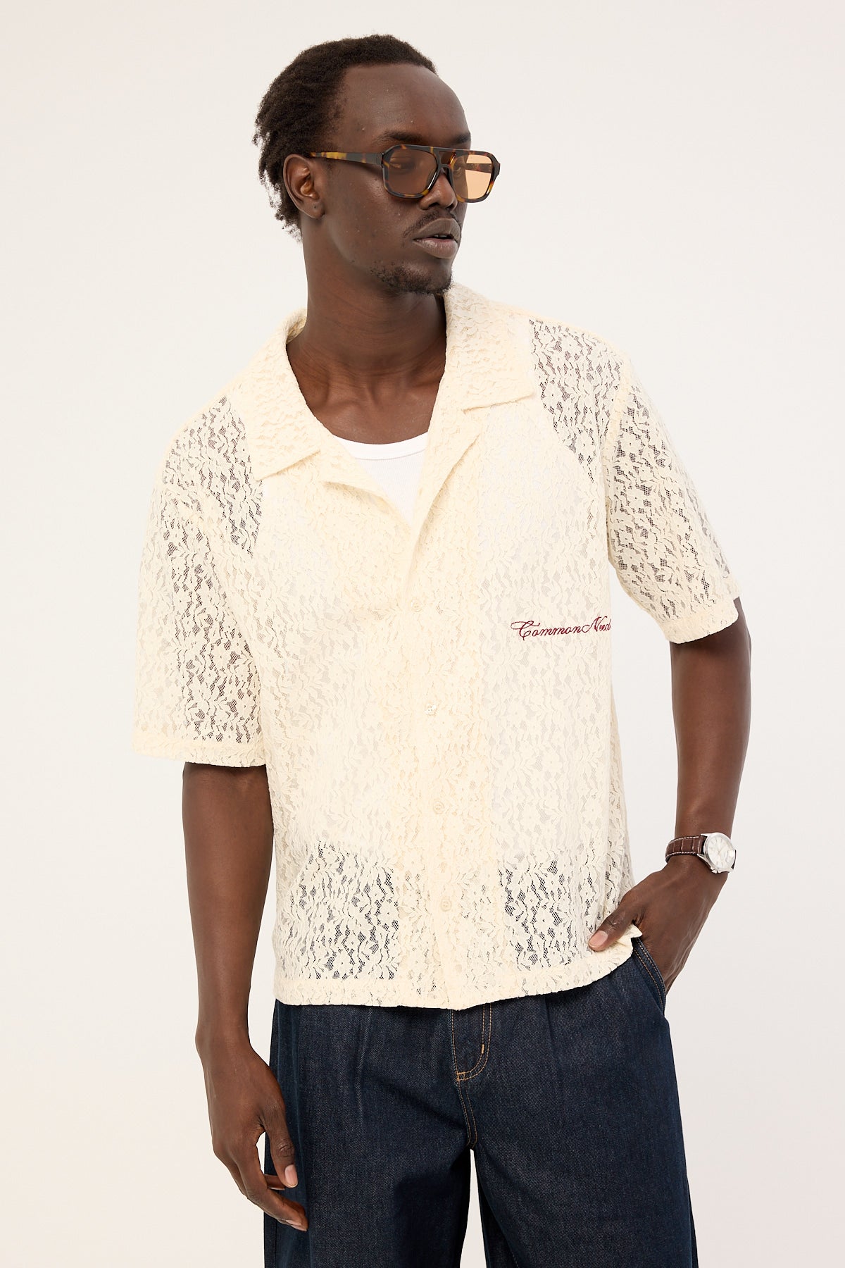 Common Need Ollie Lace Resort Shirt White
