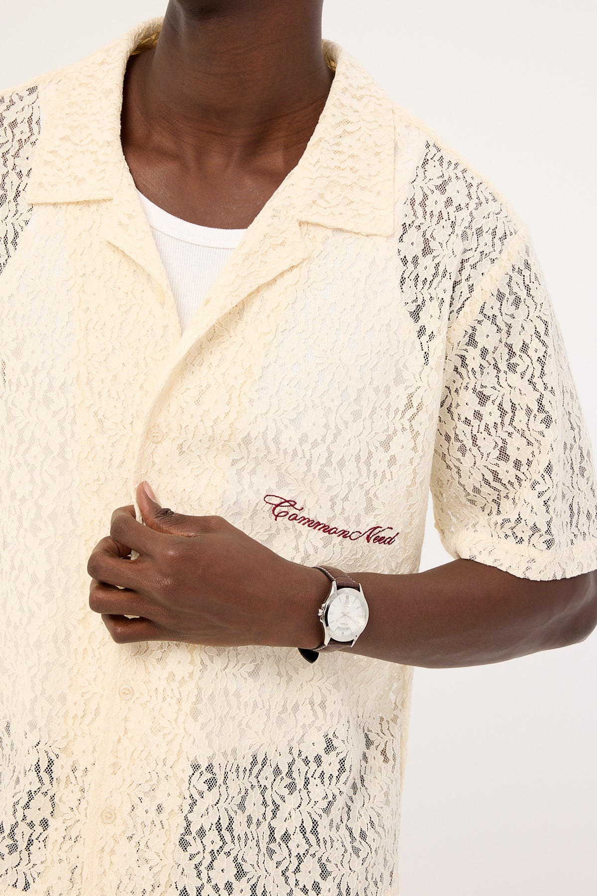 Common Need Ollie Lace Resort Shirt White