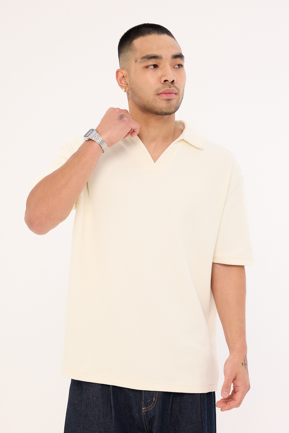 Common Need Alfie Boxy Polo White