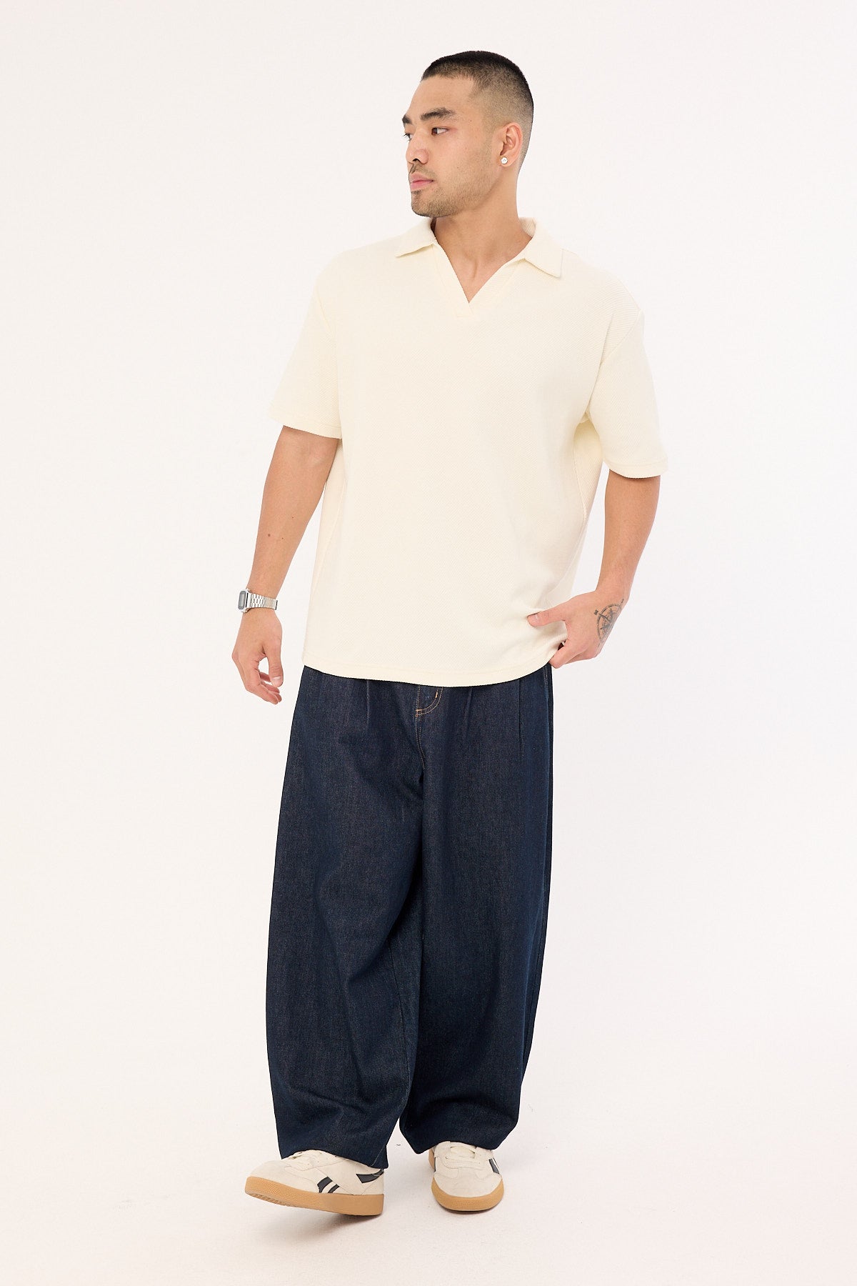 Common Need Alfie Boxy Polo White