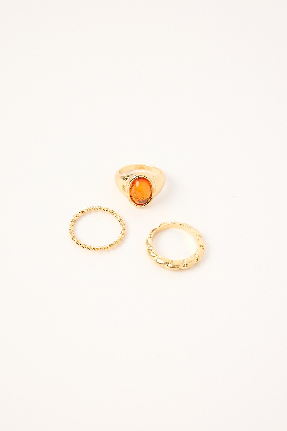 Token Sunrise Ring 3 Pack Gold