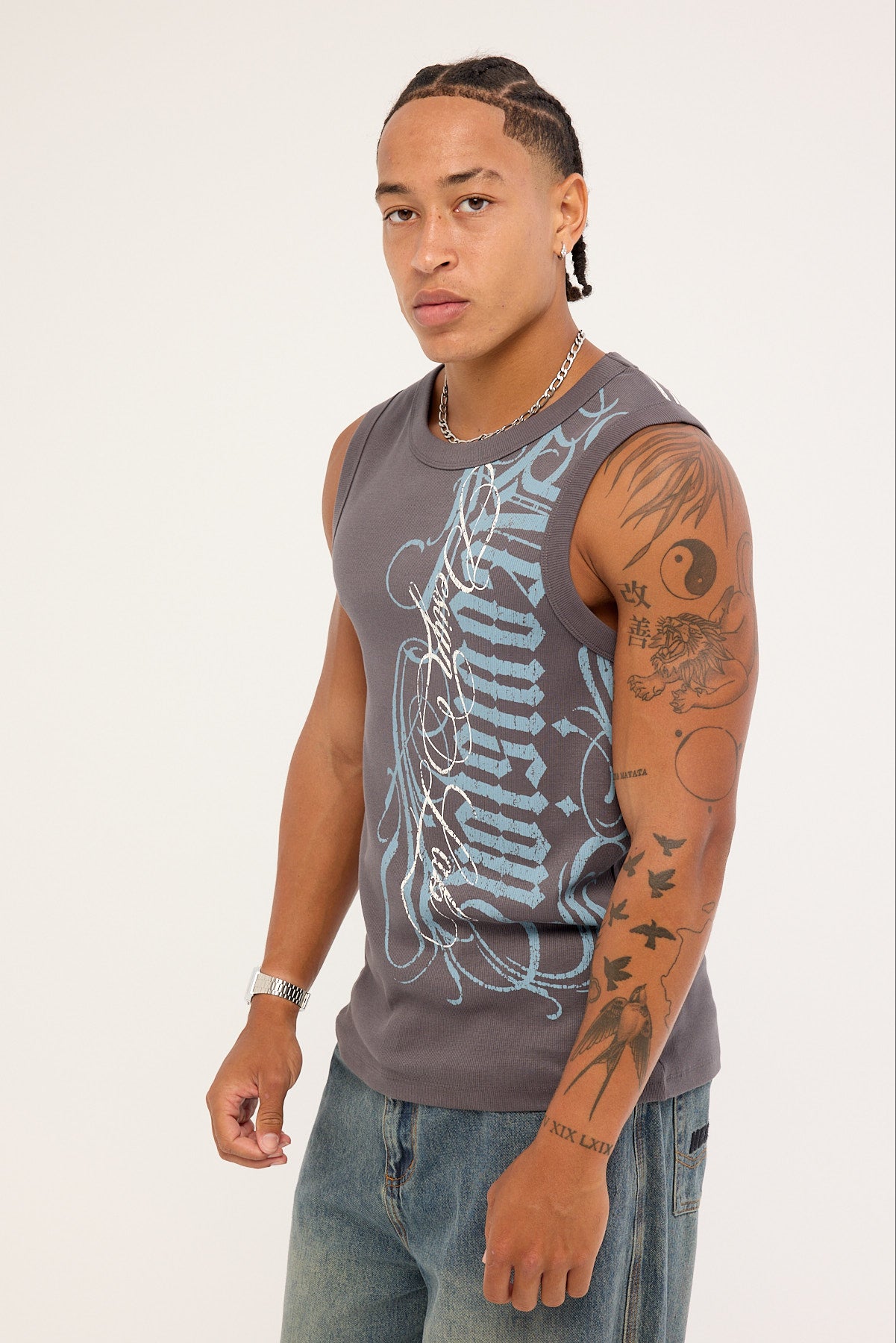 Neovision Posterboy Bound High Neck Tank Asphalt