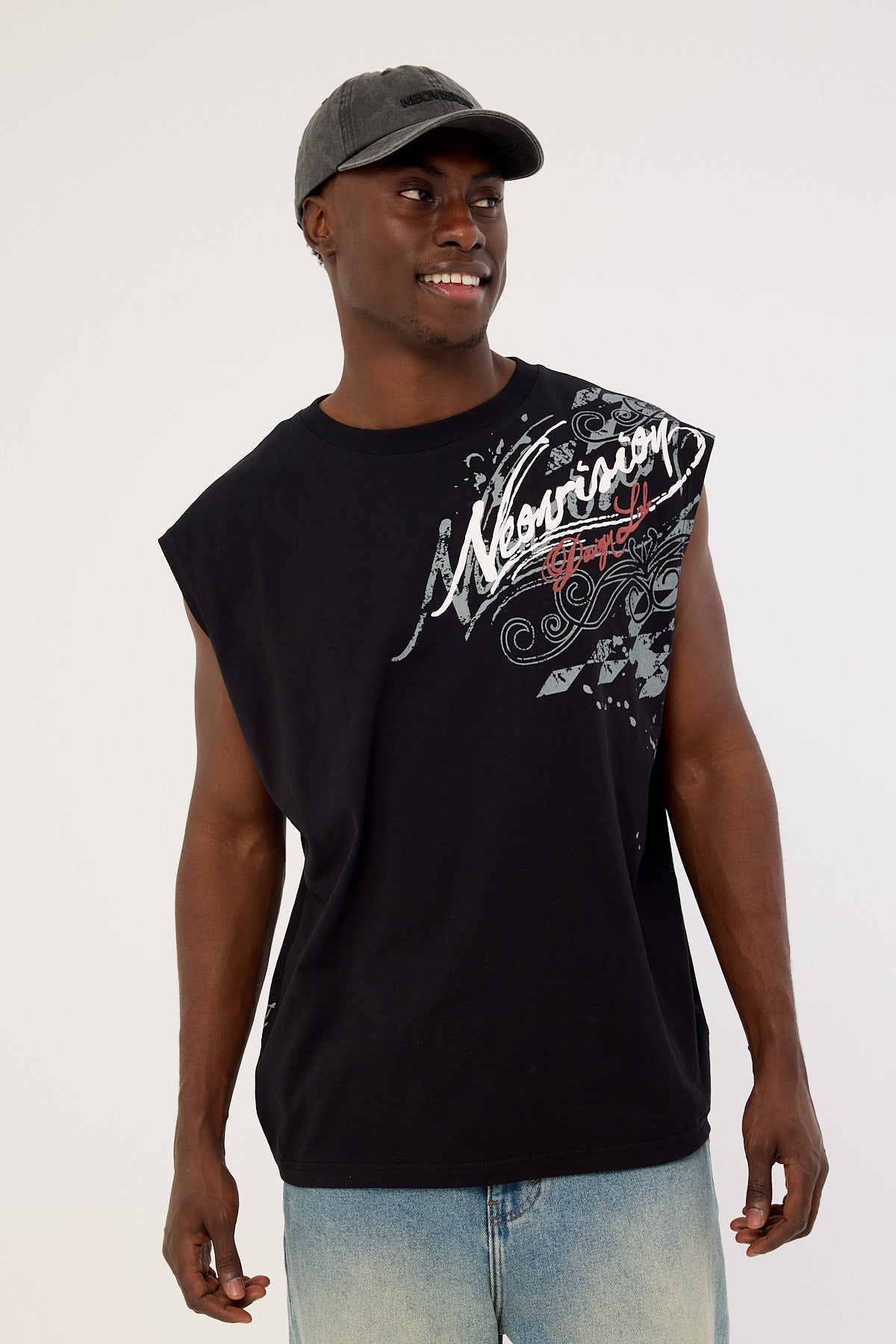 Neovision Wreckage Muscle Tank Vintage Black