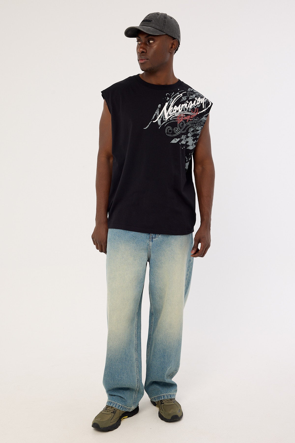 Neovision Wreckage Muscle Tank Vintage Black