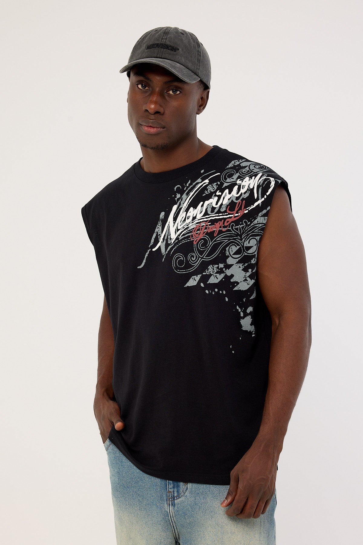 Neovision Wreckage Muscle Tank Vintage Black