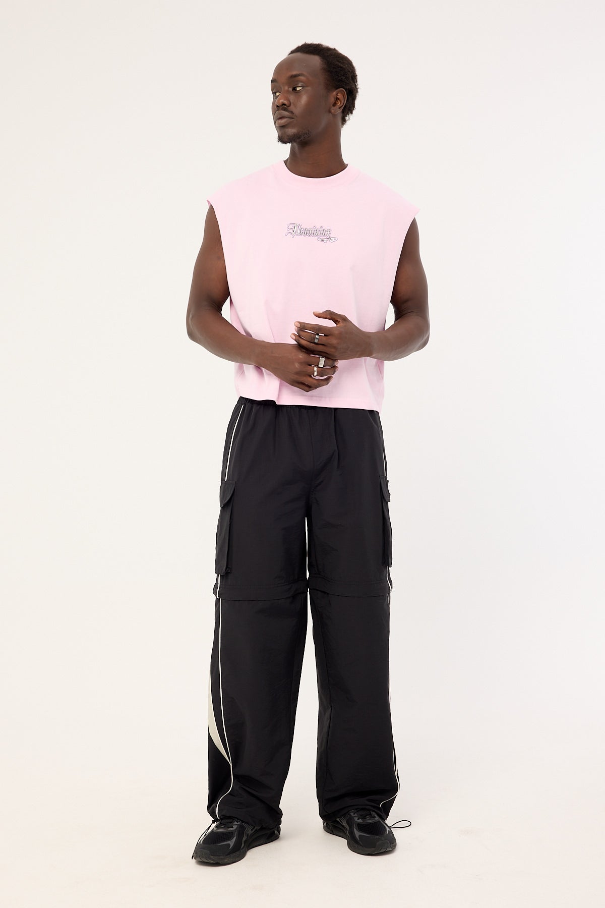 Neovision Grime Cropped Muscle Tank Candy Pink