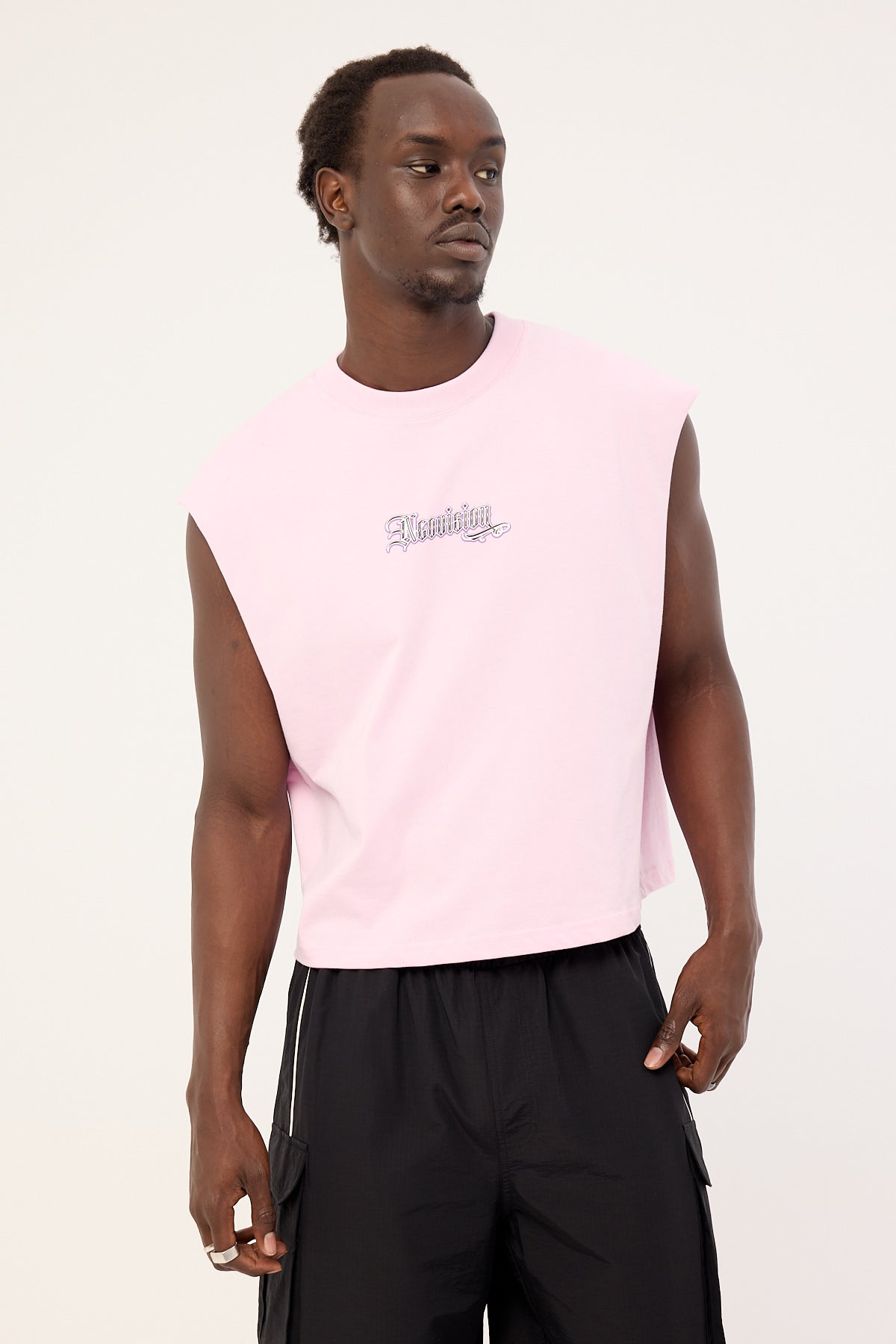 Neovision Grime Cropped Muscle Tank Candy Pink