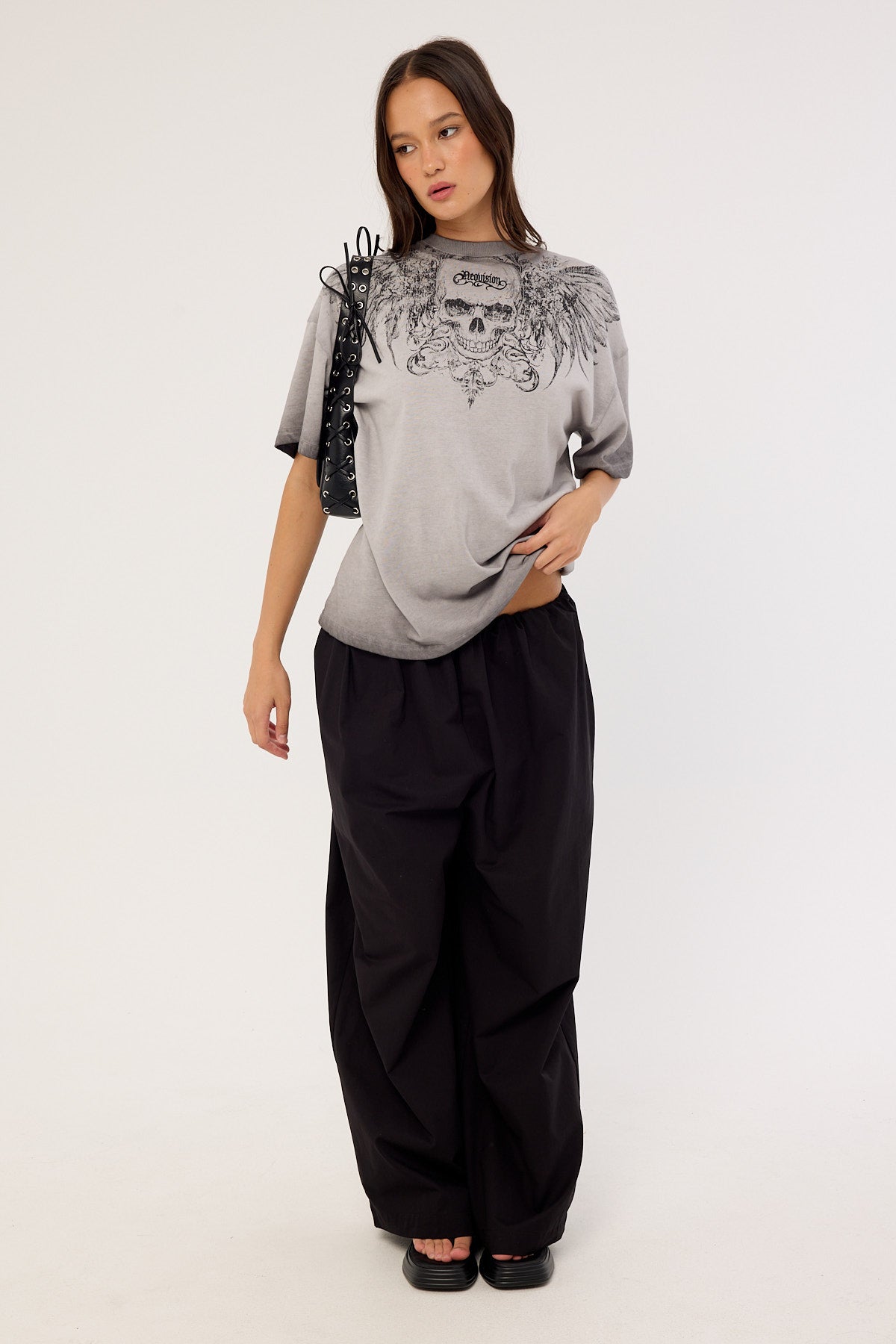 Neovision Skorn Heavyweight Relaxed Tee Pigment Washed Black