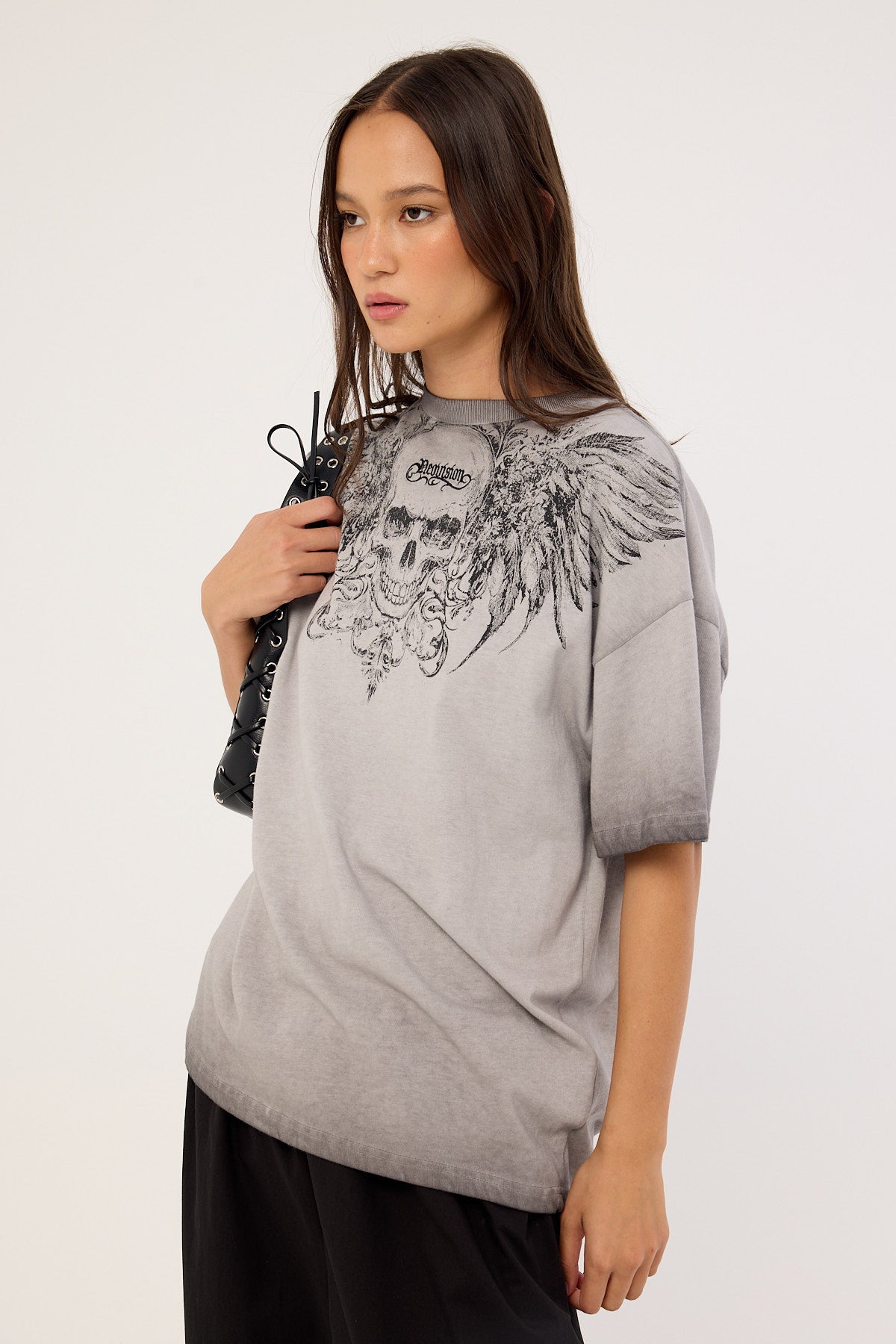 Neovision Skorn Heavyweight Relaxed Tee Pigment Washed Black