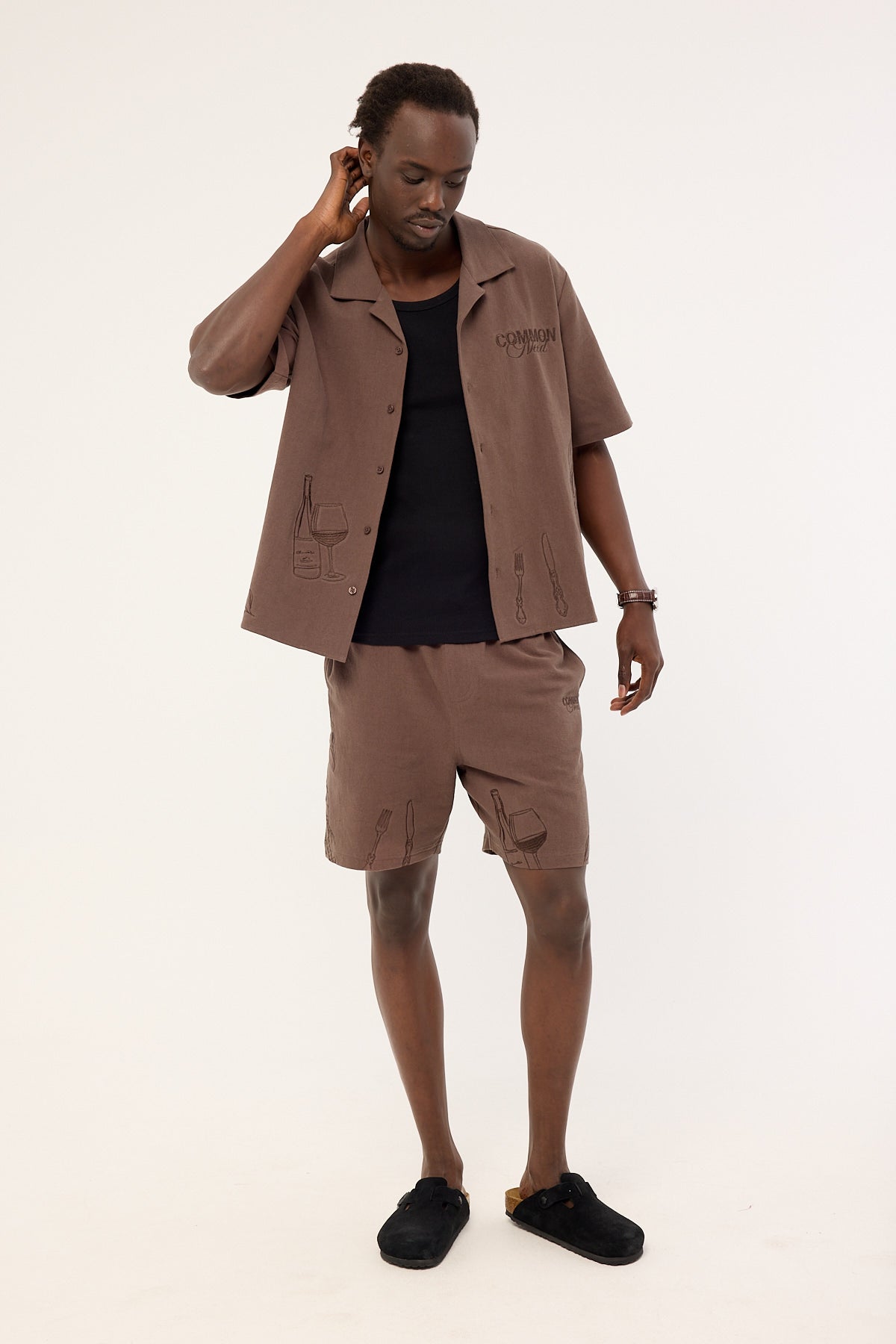 Common Need Alfresco Elastic Waist Short Brown