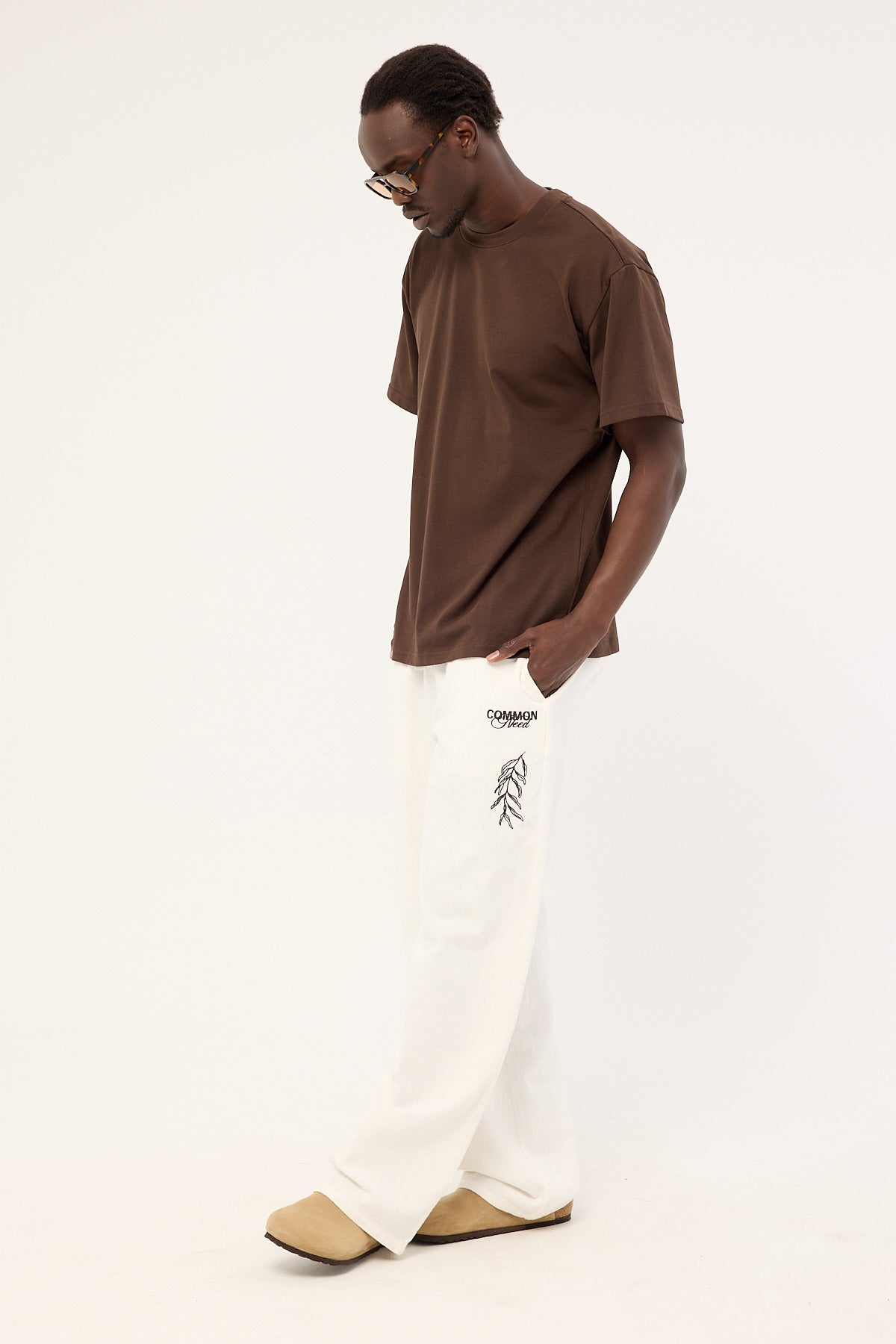 Common Need Alfresco Baggy Linen Pant Off White