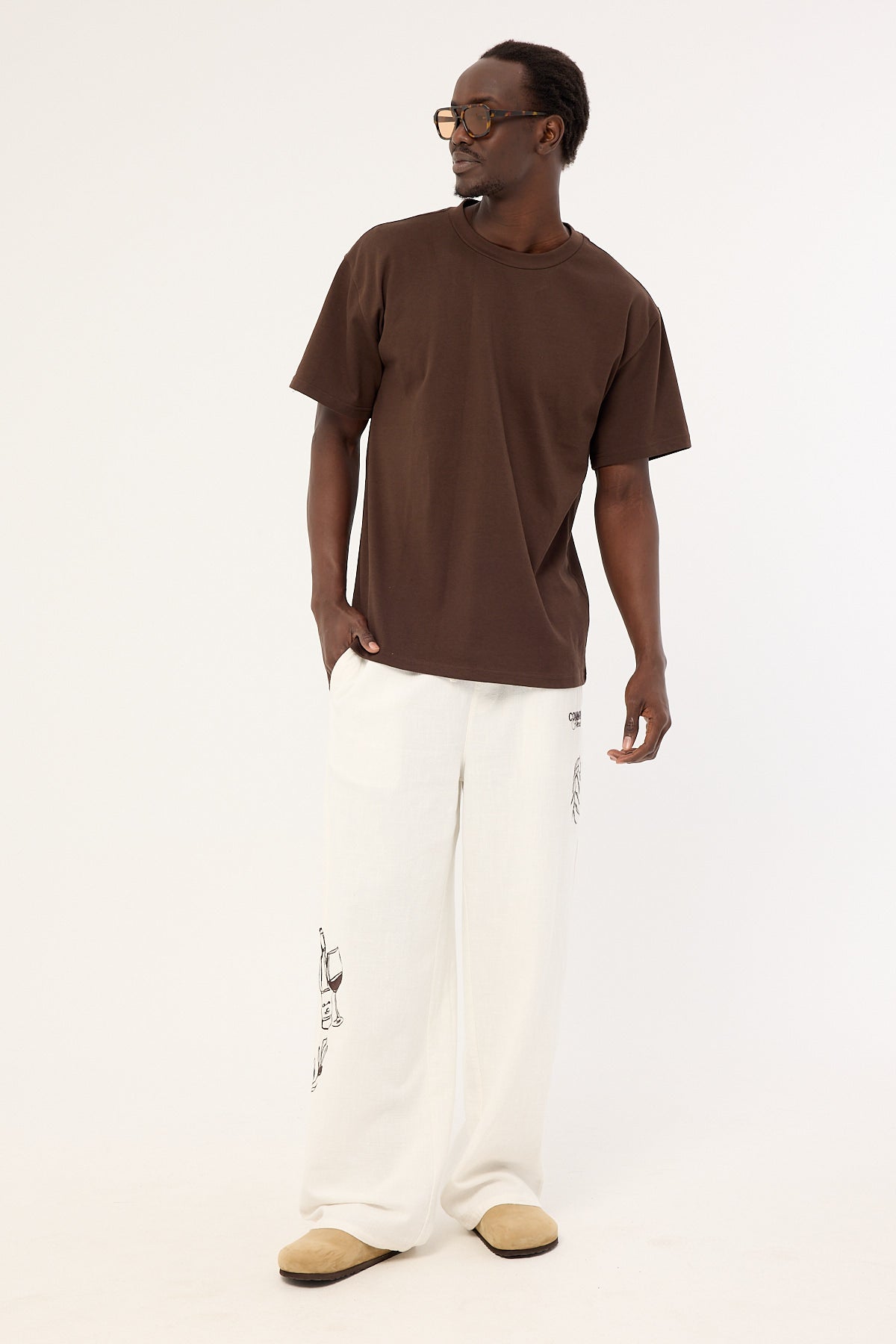 Common Need Alfresco Baggy Linen Pant Off White
