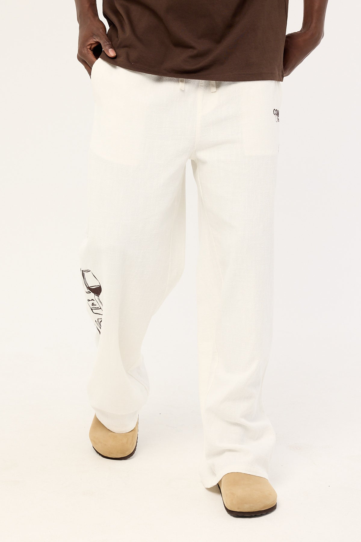 Common Need Alfresco Baggy Linen Pant Off White
