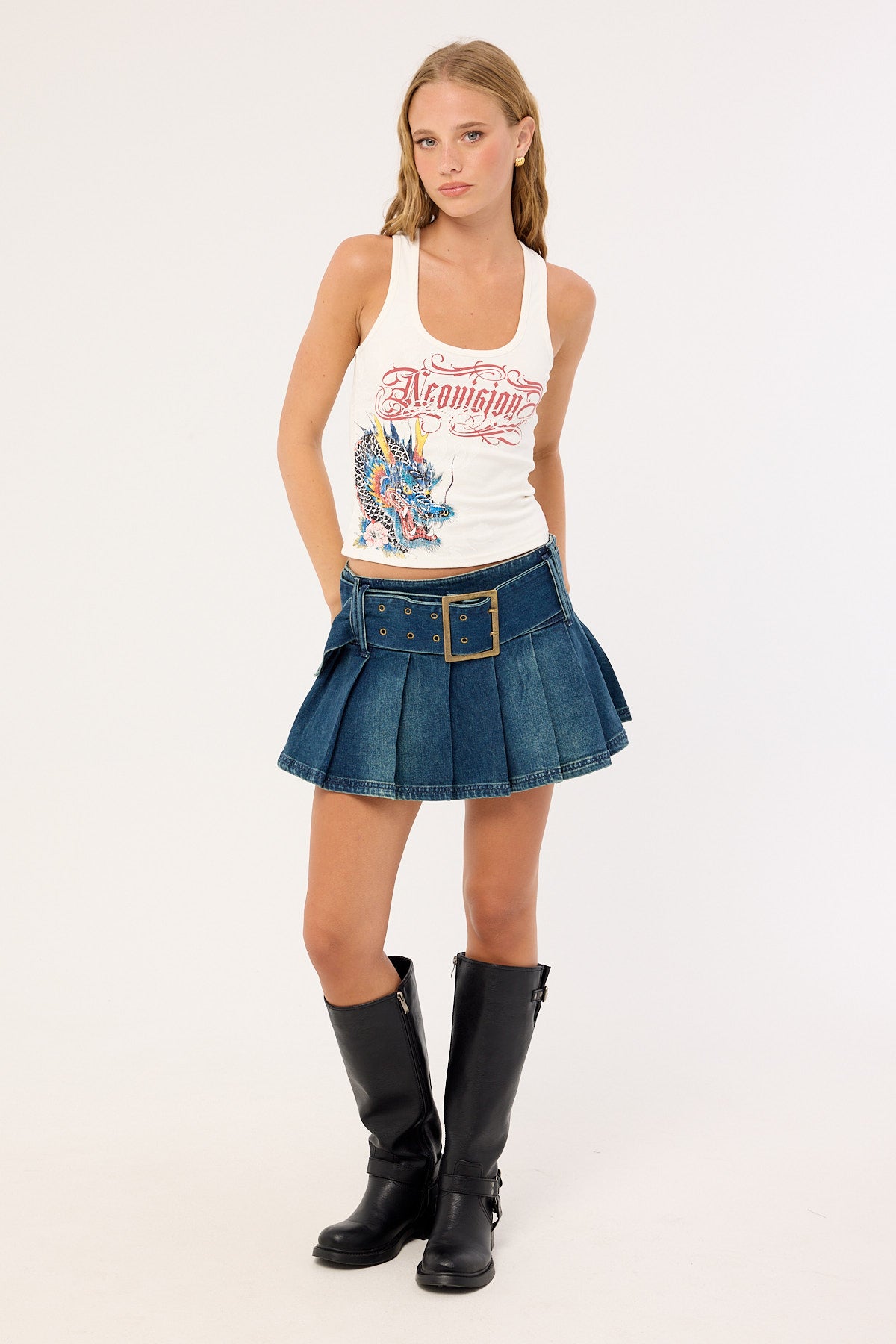 Neovision Yokai Lace Back Tank Top White