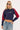 Rusty South Of The River Oversize Crew Fleece Navy/Red