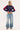 Rusty South Of The River Oversize Crew Fleece Navy/Red